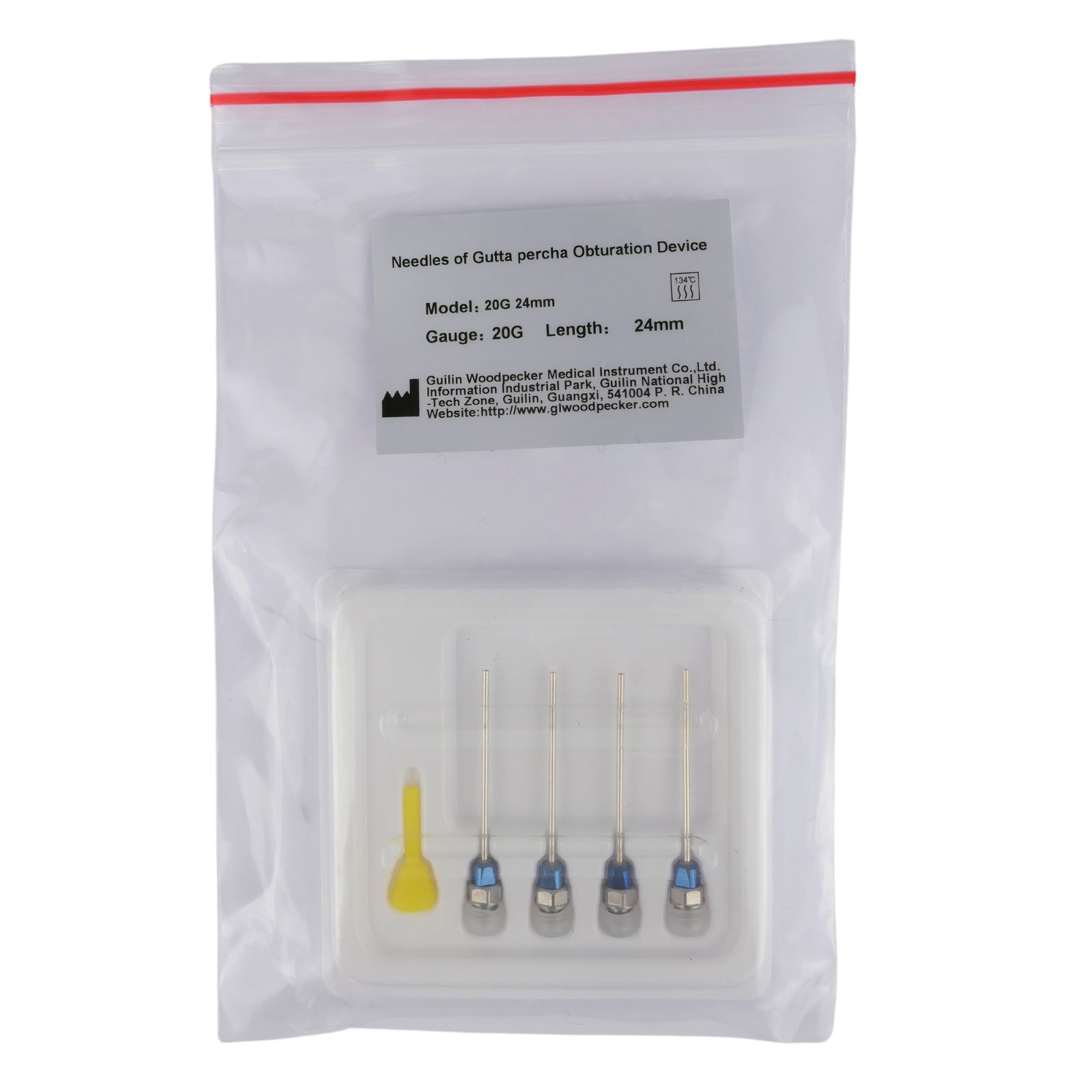 Голка 20G 24mm для обтуратора (пістолета) Fi G, розмір / діаметр 20G (0.812 мм), довжина 24 мм, 4 шт/уп.