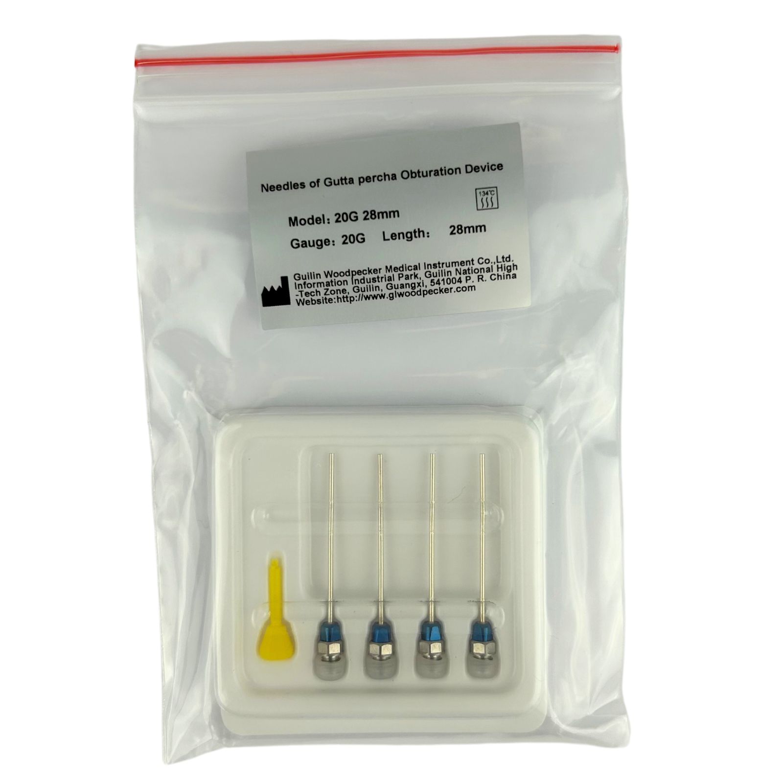 Голка 20G 28mm для обтуратора (пістолета) Fi G, розмір / діаметр 20G (0.812 мм), довжина 28 мм, 4 шт/уп.