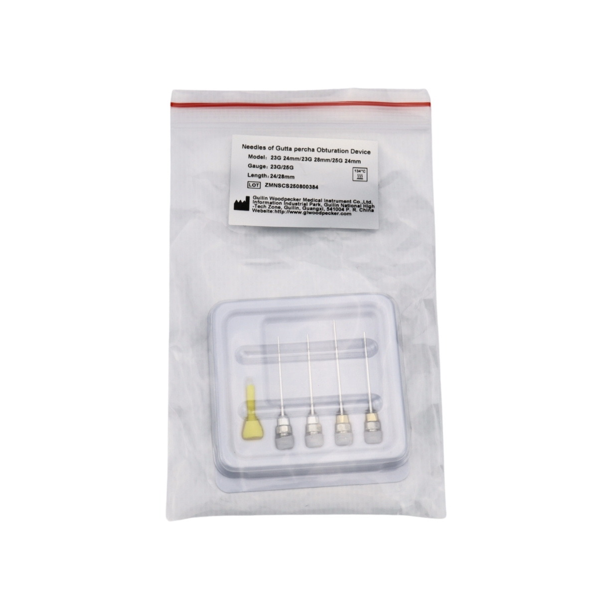 Голки для обтуратора (інжектора-пістолета) Fi-G, асорті, 4 шт.: 23G24мм x1, 23G28мм x1, 25G24мм x2