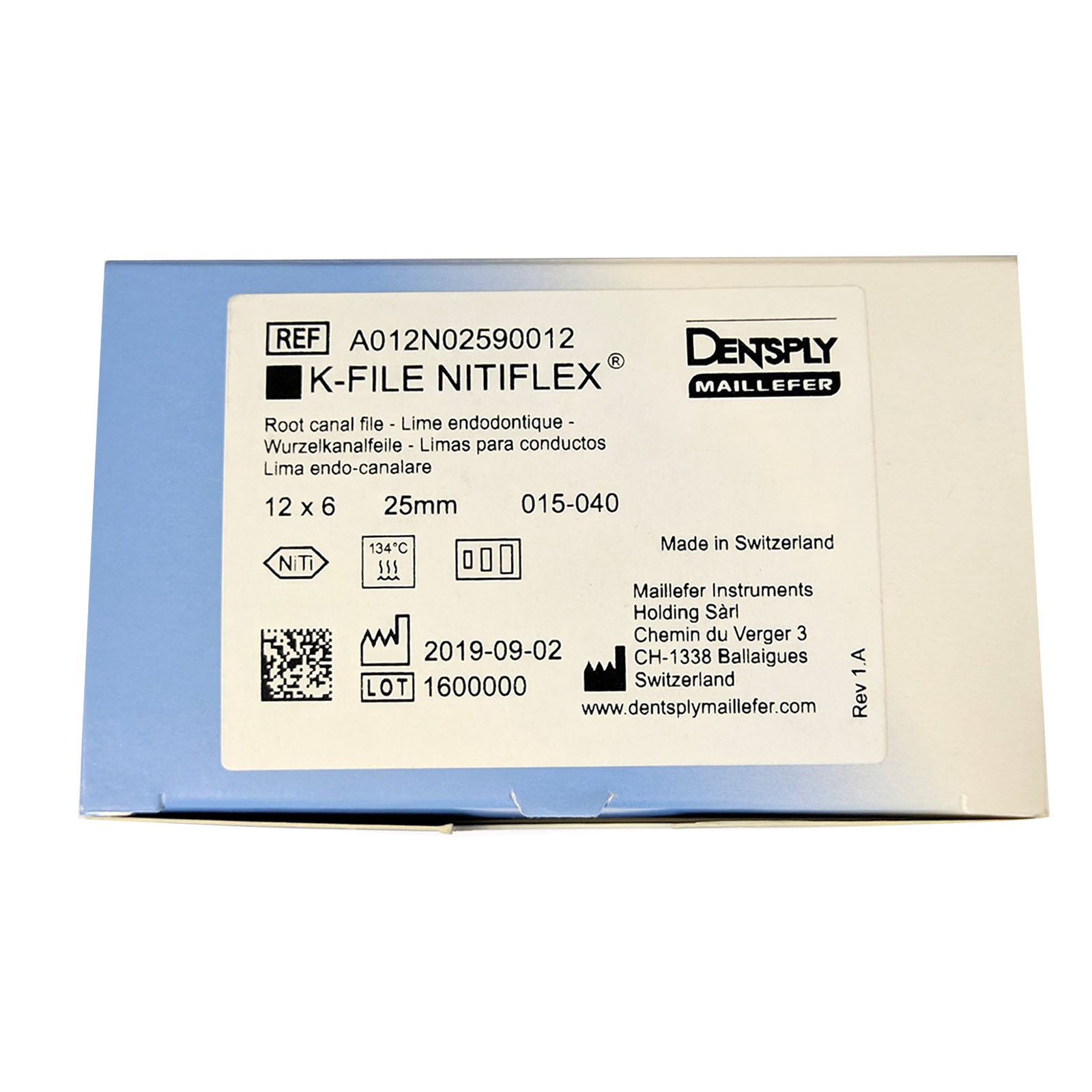 Ni Ti Flex-FILES MAILLEFER 15-40 (6шт), ручні дрильбори.