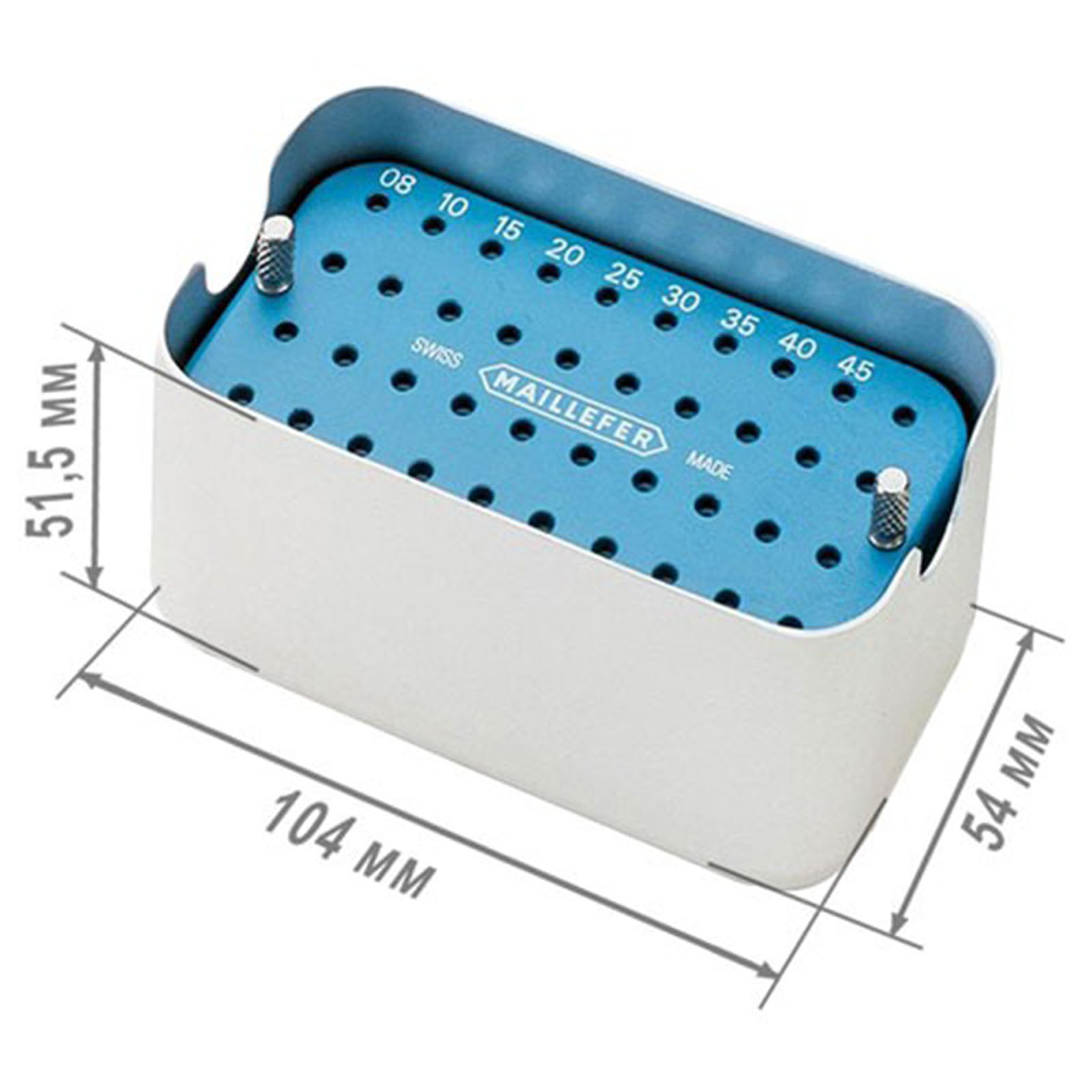 ENDO-STAND металевий, можна автоклавувати, розмір 104 Х 54 Х 51,5мм