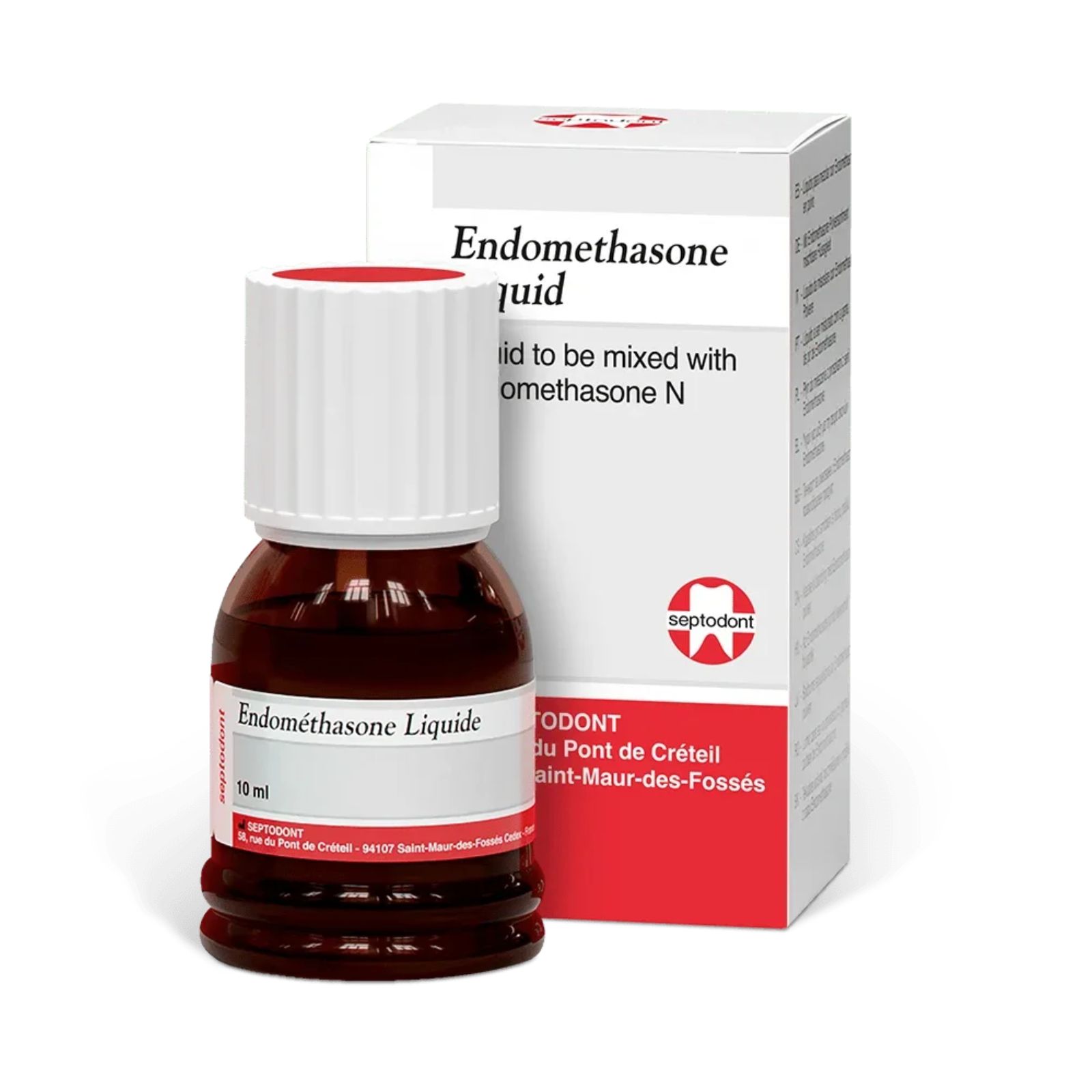 Матеріал стоматологічний для пломбування кореневих каналів ENDOMETHASONE IVORY. Набір: флакон порошку 14 г, 1 флакон рідини 10 мл, 1 мірна ложка
