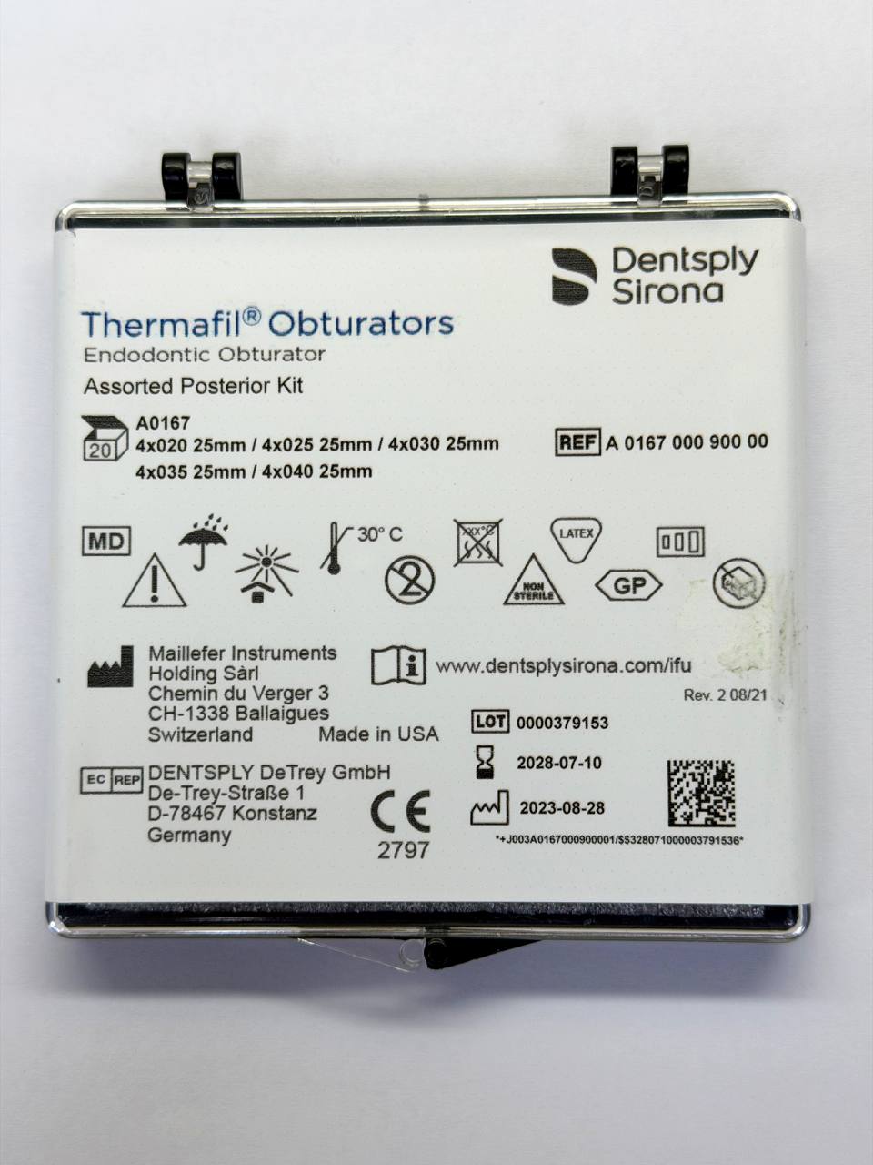 Обтуратори Thermafil, асорті 020–040, 25 мм, 20 шт, Dentsply Sirona - Фото 1 Обтуратори Thermafil, асорті 020–040, 25 мм, 20 шт, Dentsply Sirona - Фото 1