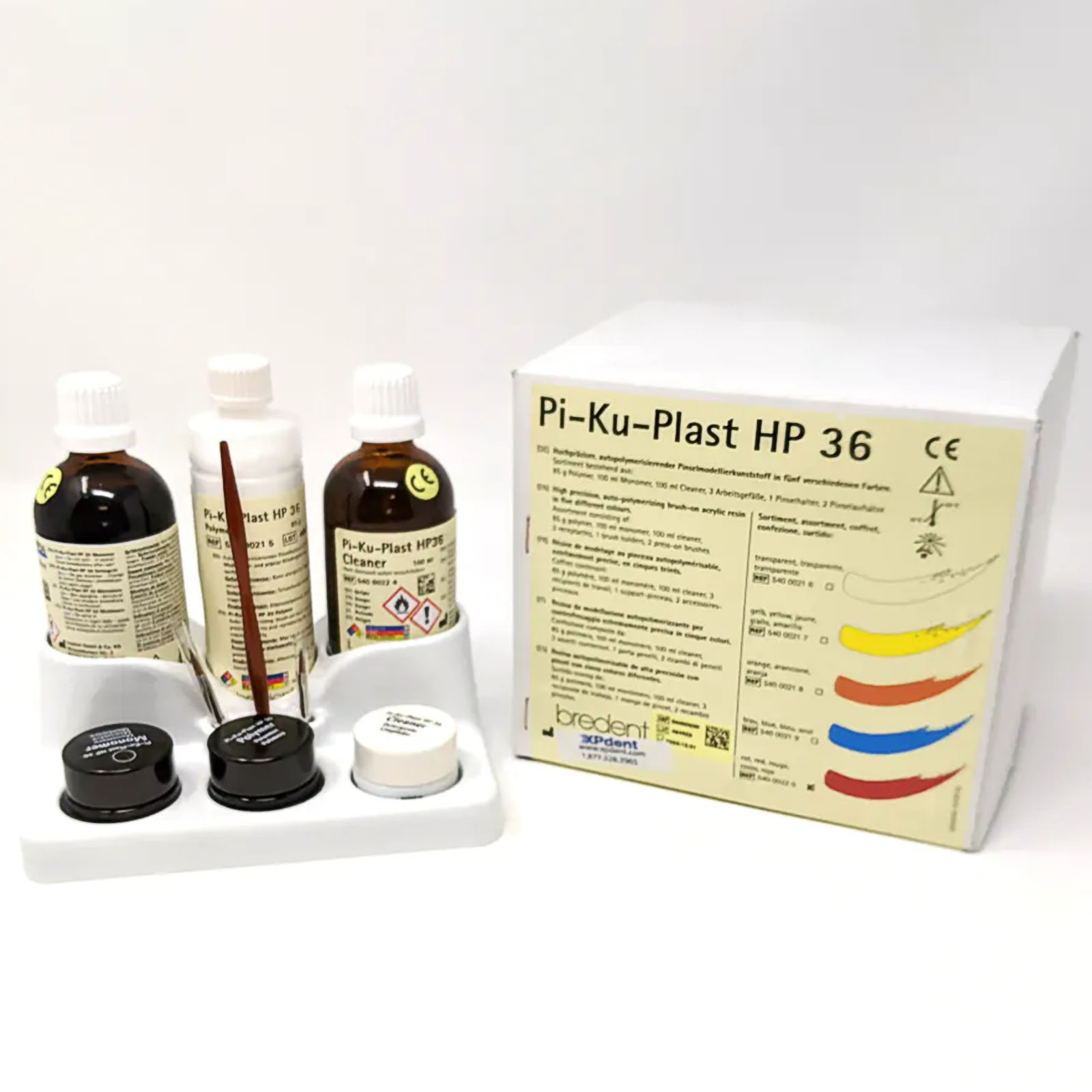 Набір пластмаси Асортимент Pi-Ku-Plast HP 36, червоний 9 частин 1