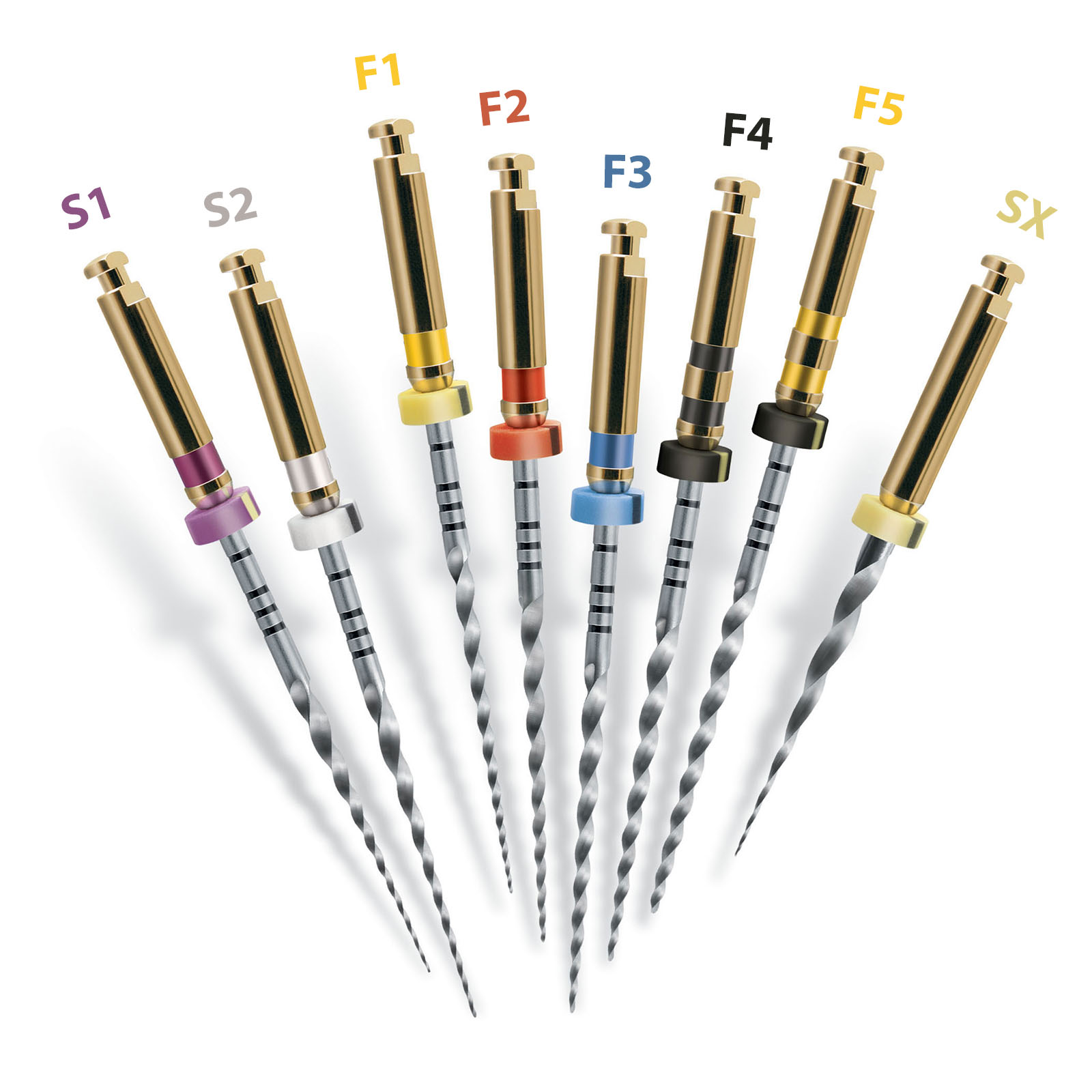 ProTaper F2, 25мм, машинні, 6 шт, дрильбори нікельтитанові