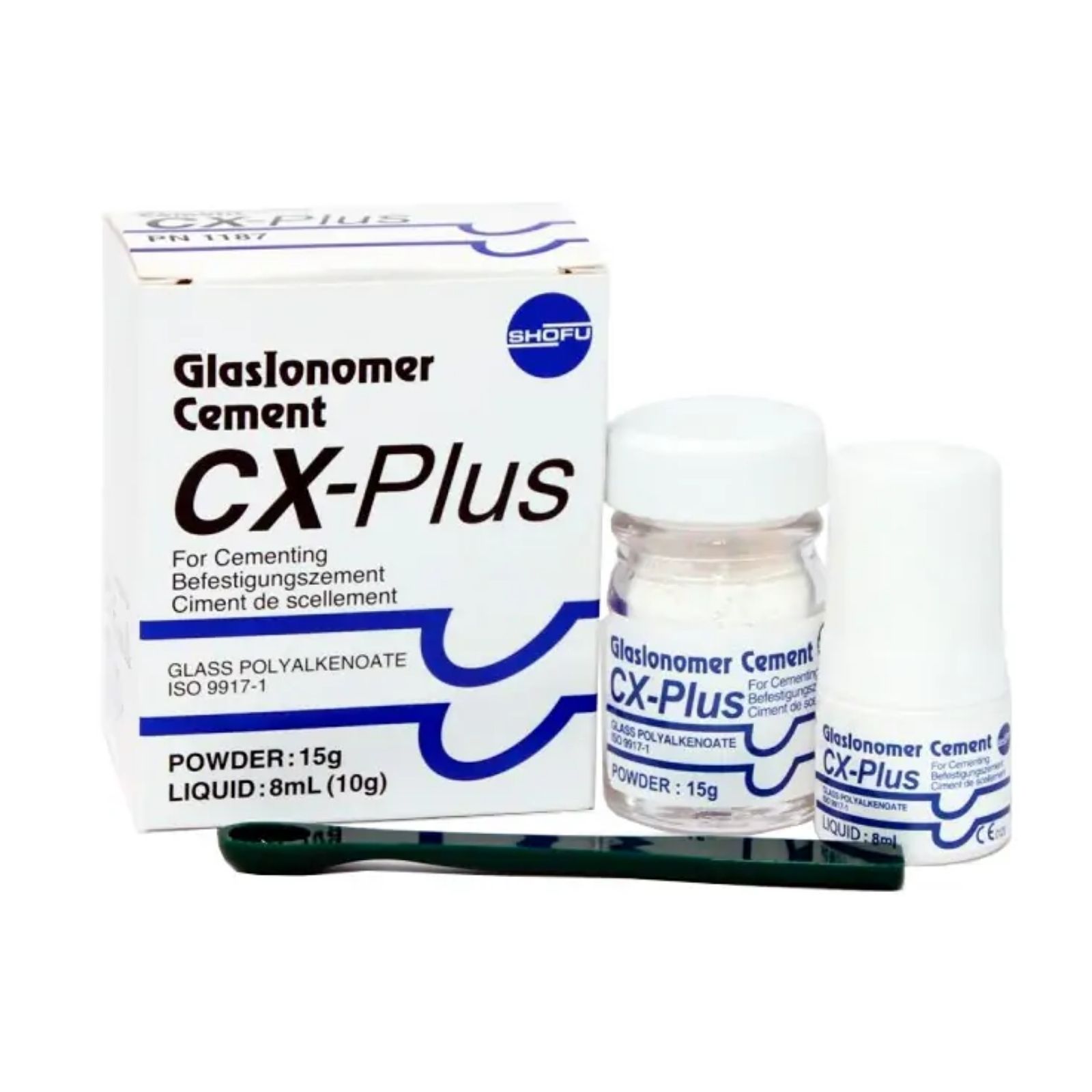 CX-Plus, склоіономерний цемент для фіксації  (35 гр. пор + 17мл. рідини)