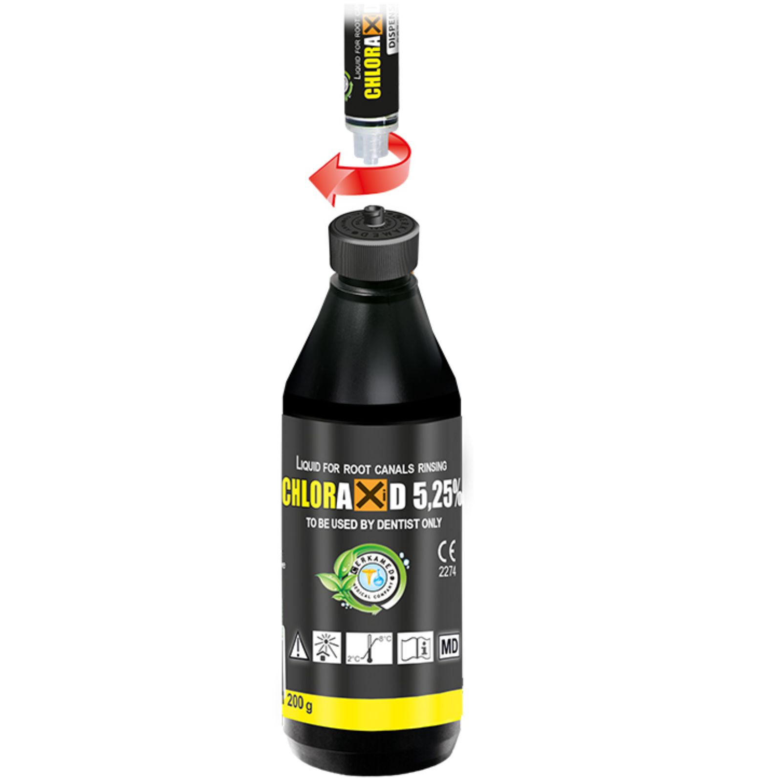 Chlorax 5.25%, 200г. (розчин гіпохлориту натрію для промивання кореневих каналів)