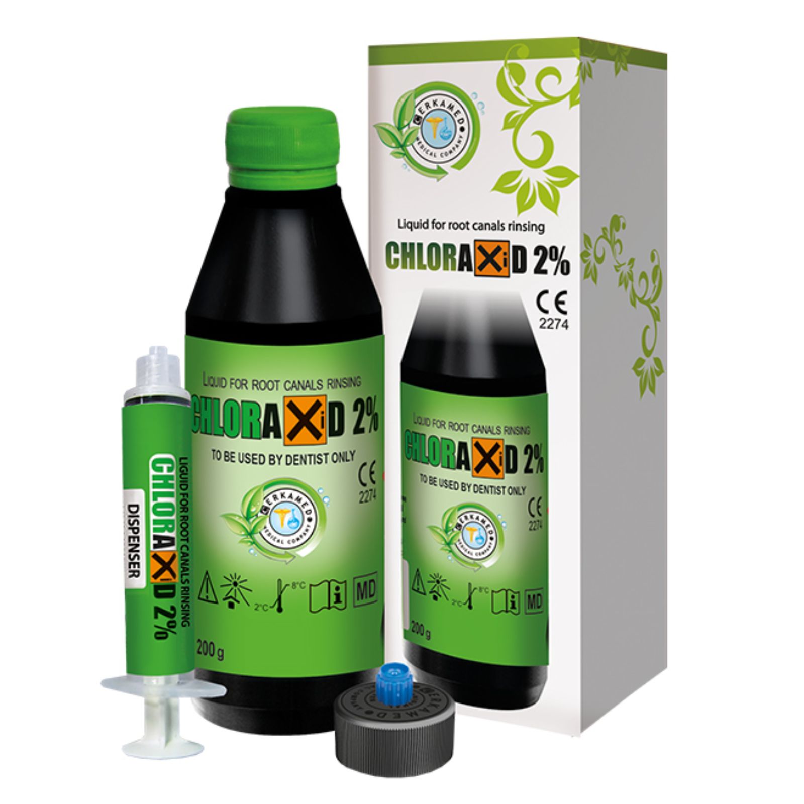 Chlorax 2%, 200гр. (розчин гіпохлориту натрію для промивання кореневих каналів)