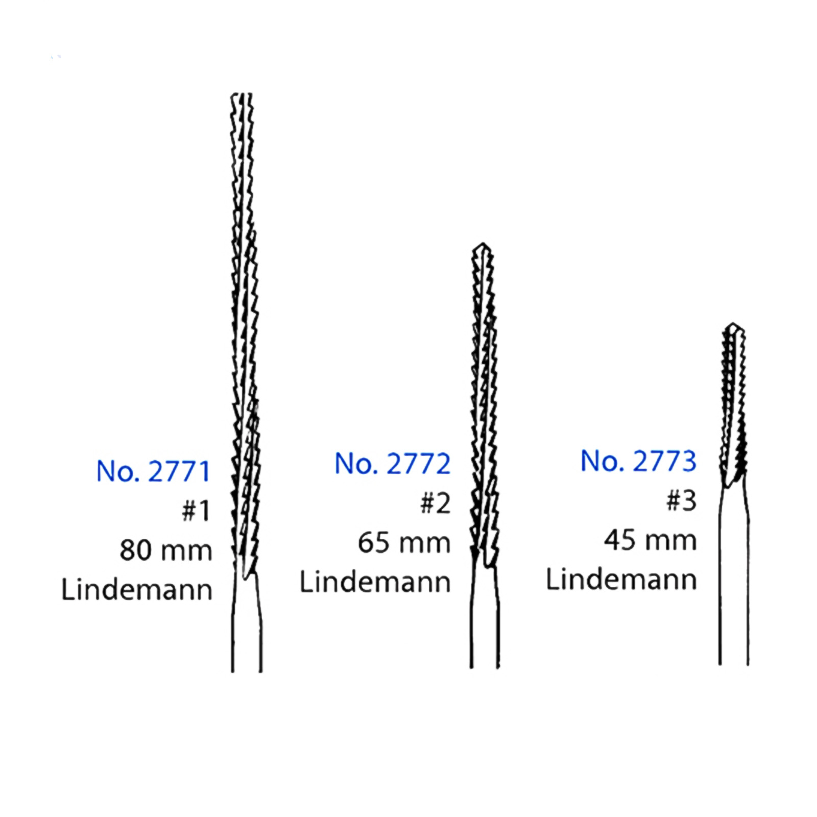 Фреза хірургічна LINDEMAN №3 (L-45mm), для П/Н