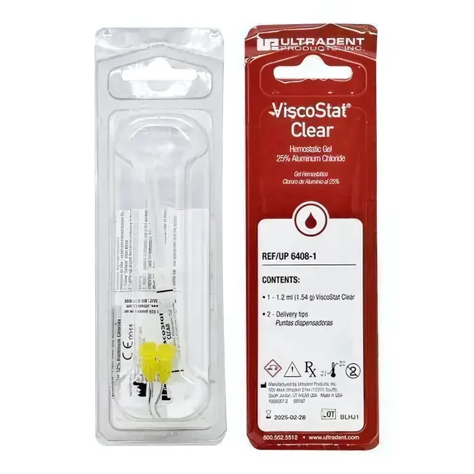 Viscostat Clear, кровозупинний препарат, шприц 1,2 мл, прозорий, 25% гель хлориду алюмінію