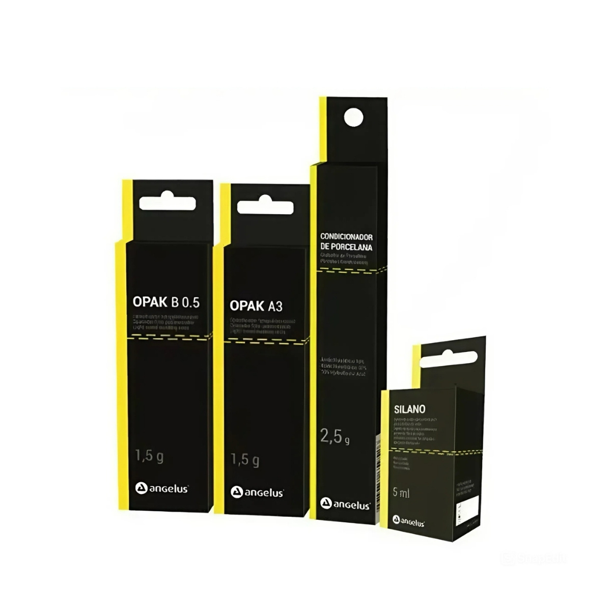 Набір Angelus Porcelain Repair Kit, для ремонту кераміки (Силан+Протравка+Опакери)