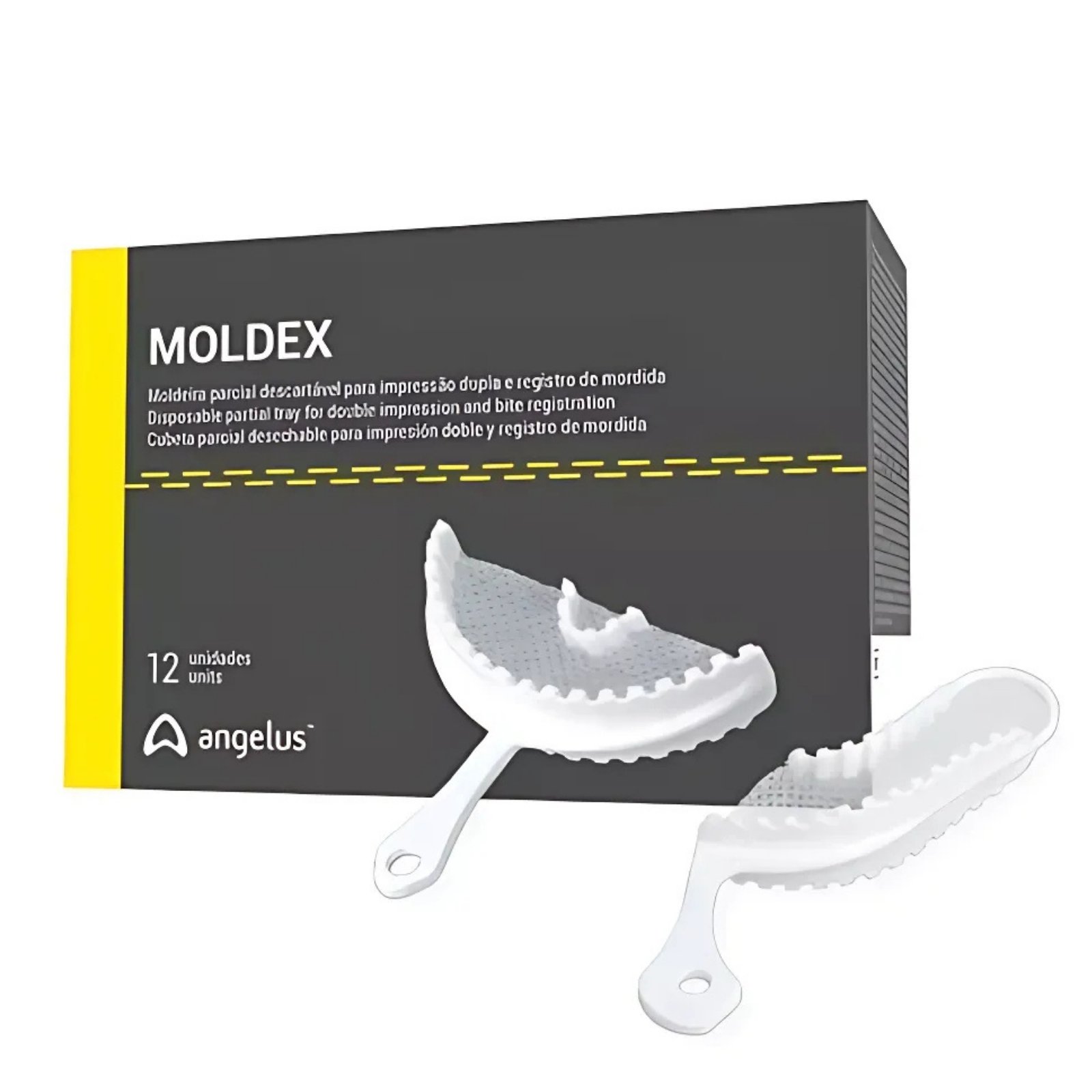 Ложки відбиткові Angelus Moldex, одноразові, двосторонні, асорті, 12 шт