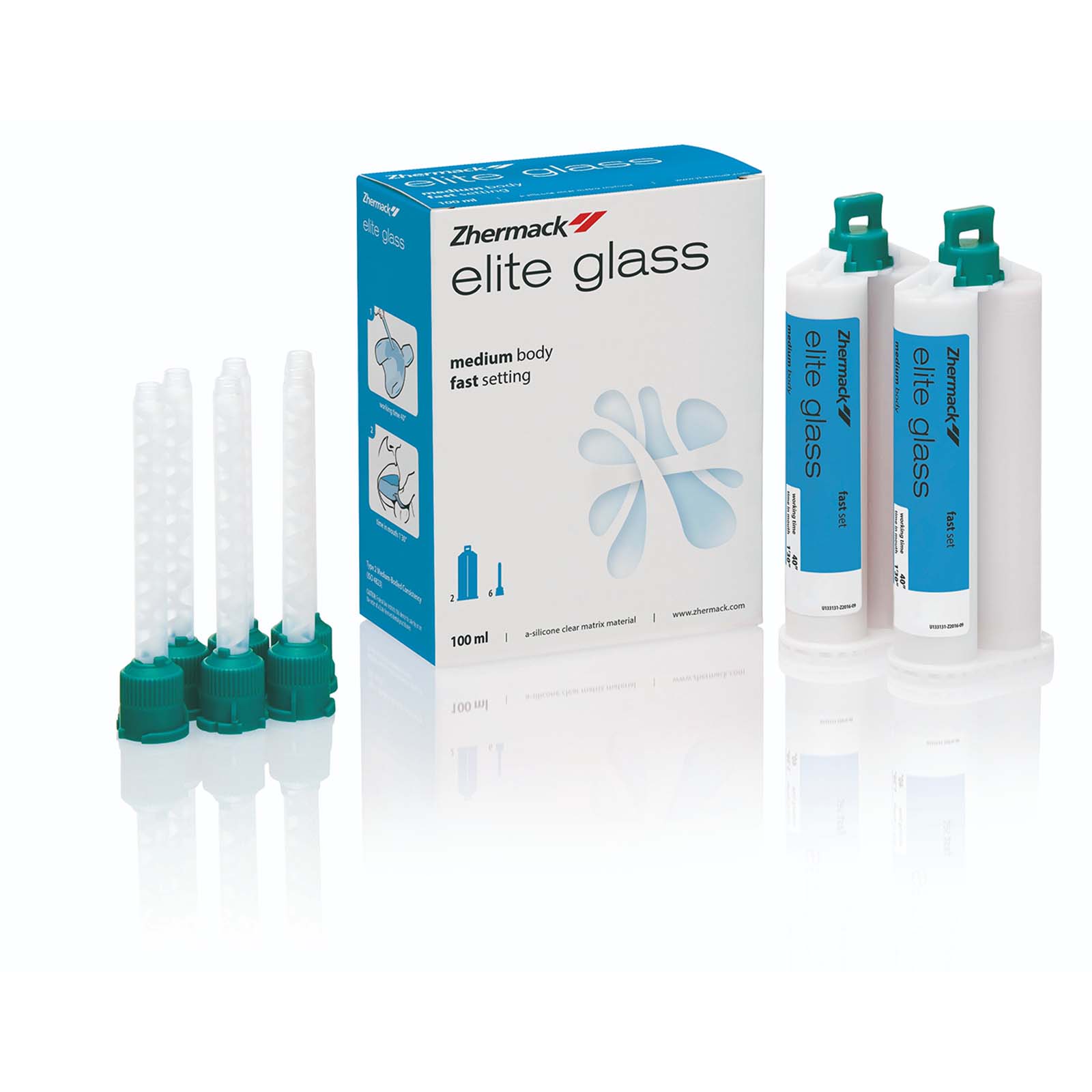 Прозорий А-силікон Elite Glass, 2 картриджа по 50 мл