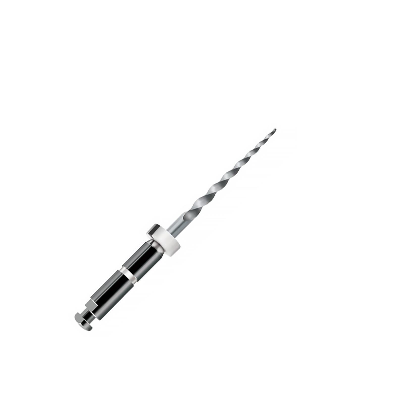 ProTaper Universal, асорті, 6 шт: D1x2, D2x2, D3x2, машинні нікельтитанові файли. Концепція ProTaper Retreatment: D1 - для розпломбування коронкової третини каналу, ISO 030, конусність 9%, одне біле кільце, активний кінчик файлу; D2 - для розпломбування середньої третини каналу, ISO 025, конусність 8%, два білих кільця, неактивний (скруглений) кінчик файлу;  D3 - для розпломбування апікальної третини каналу, ISO 020, конусність 7%, три білих кільця, неактивний (скруглений) кінчик файлу