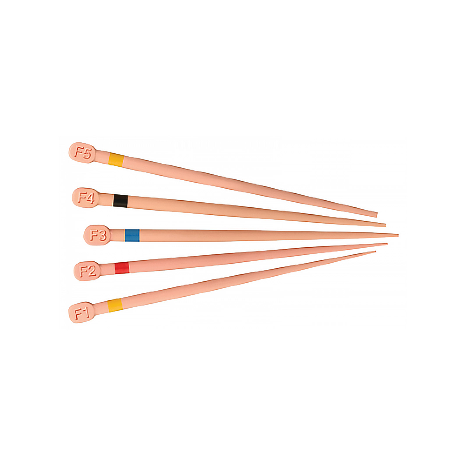 Гутаперчеві штифти Dentsply Sirona, асорті: розмір F4х30, F5х30 ProTaper Universal, упаковка, разом 60 шт. штифтів