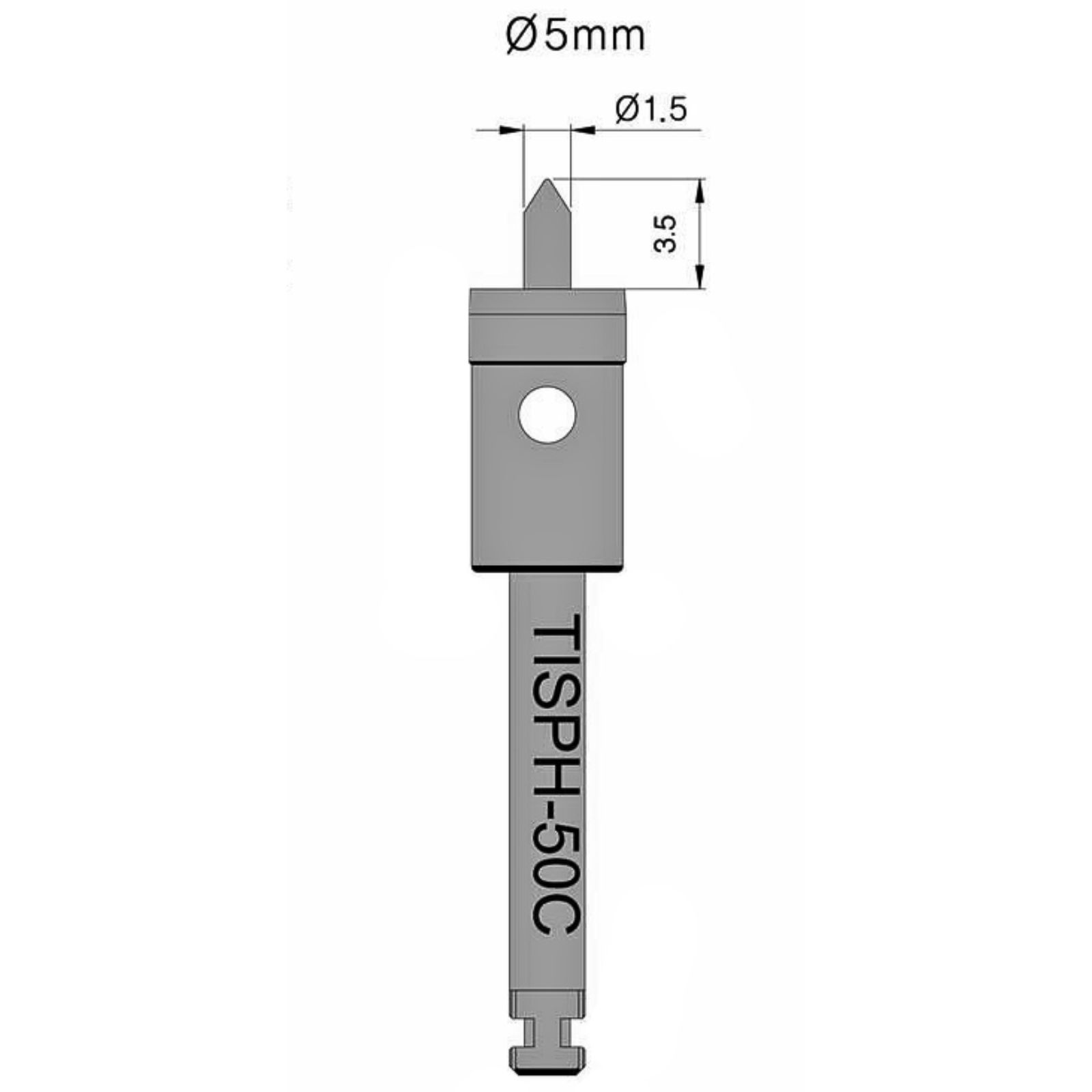 Мукотом TISPH-50C з мітчиком, d=5 mm.