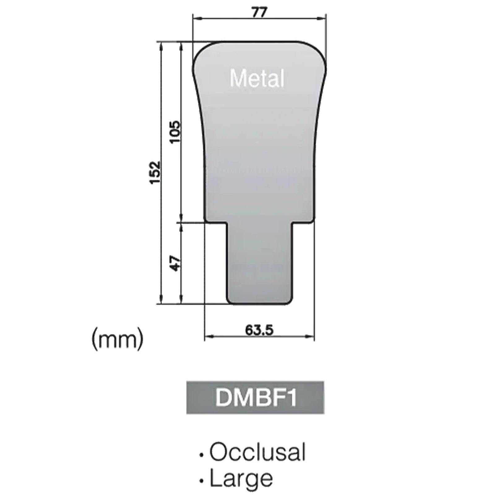 Дзеркало інтраоральне D-MFFPT-1 для FF-PHOTO, металеве, для фотографування.