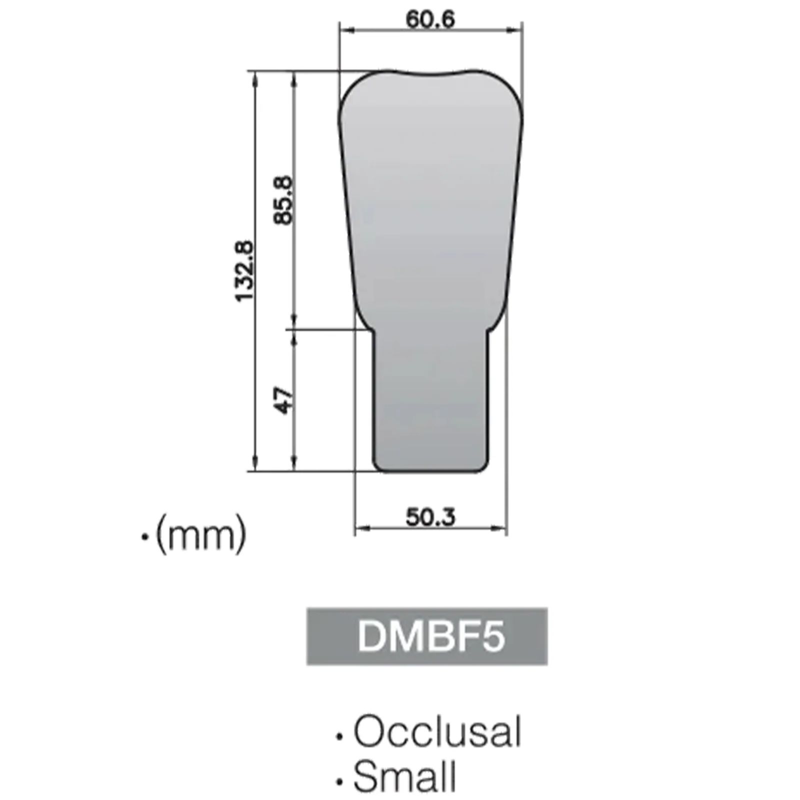 Дзеркало інтраоральне D-MFFPT-5 для FF-PHOTO, металеве, малого розміру, для фотографування.