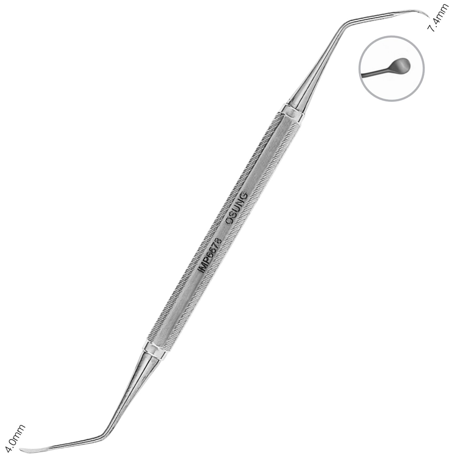 Інструмент IMP6578, для синус ліфтингу, двосторонній, 4,0mm, 7,4mm, тупий кут.