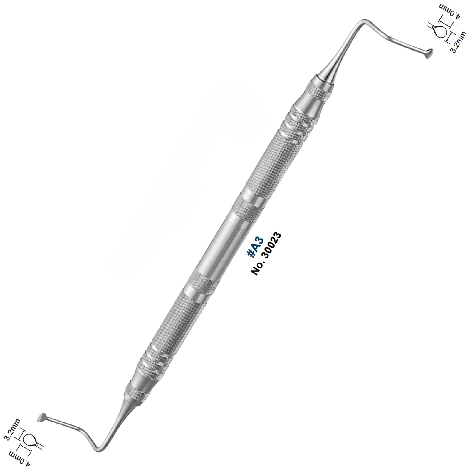 Sinus lift інструмент #A3, двосторонній, 3,2 Х 4,0мм, 3,2 Х 4,0мм (YDM)