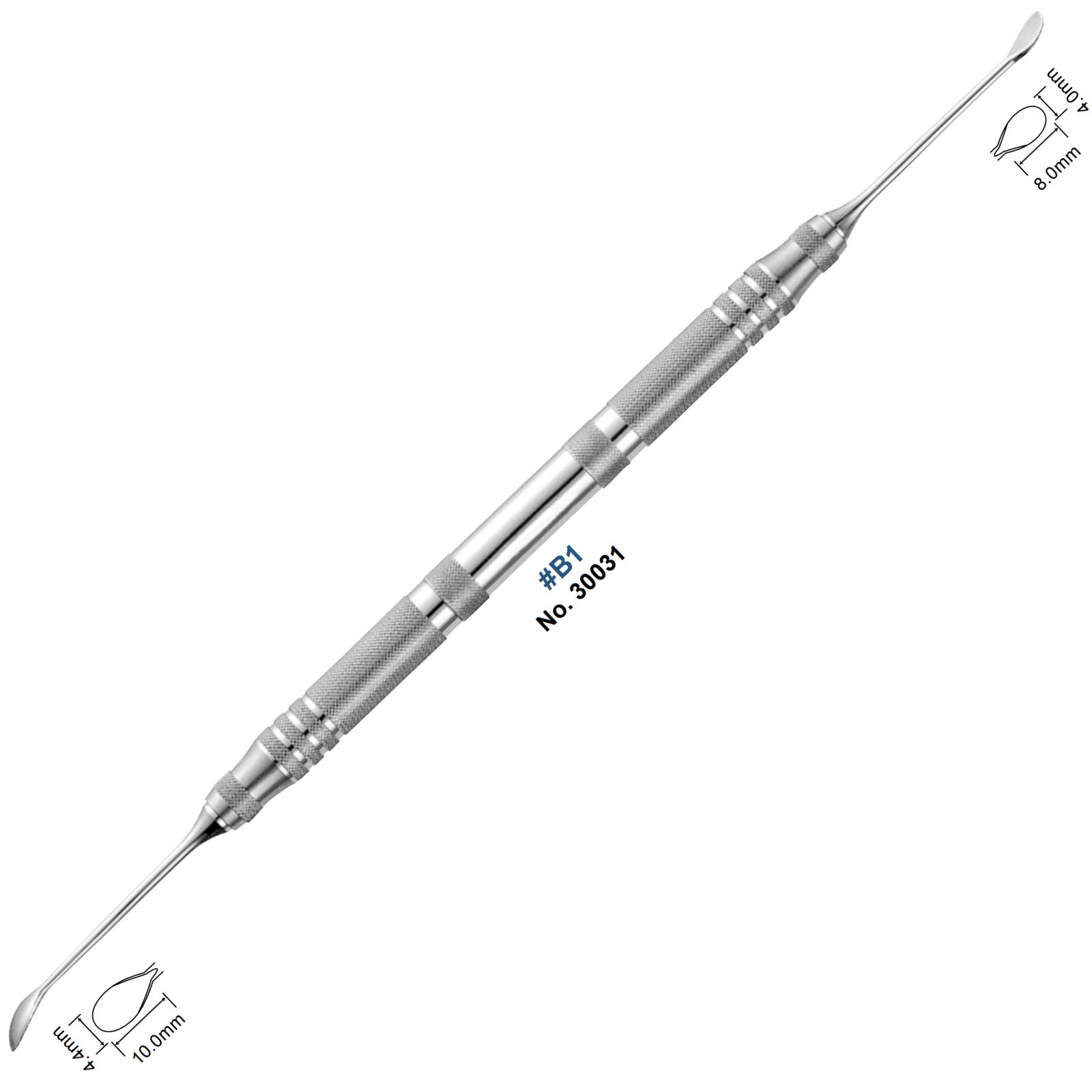 Sinus lift інструмент #B1, двосторонній, 4,4 Х 10,0мм, 4,0 Х 8,0мм (YDM)