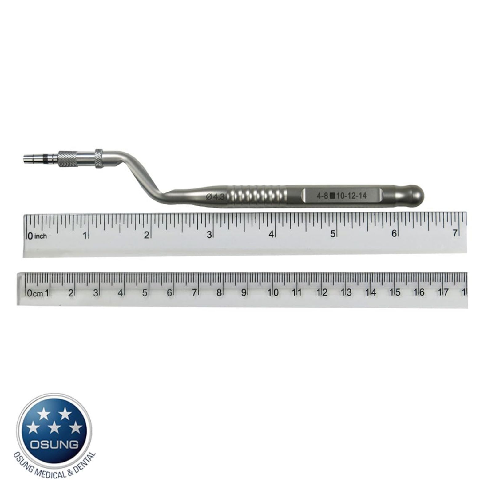 Остеотом BOCV-43F, d=4,3mm, для синус-ліфтингу, градуйований - 4, 8, 10, 12, 14 мм