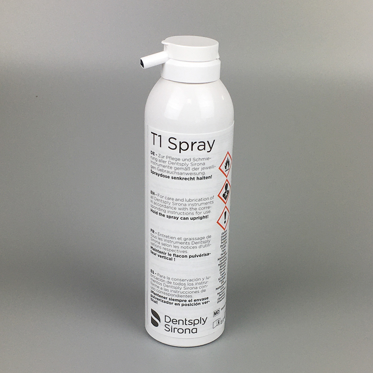 Масло-спрей T1 Spray, Dentsply Sirona, балон, 250 мл, для очистки та змащування наконечників, 1 шт. (T1 Spray, ref. 5901665)