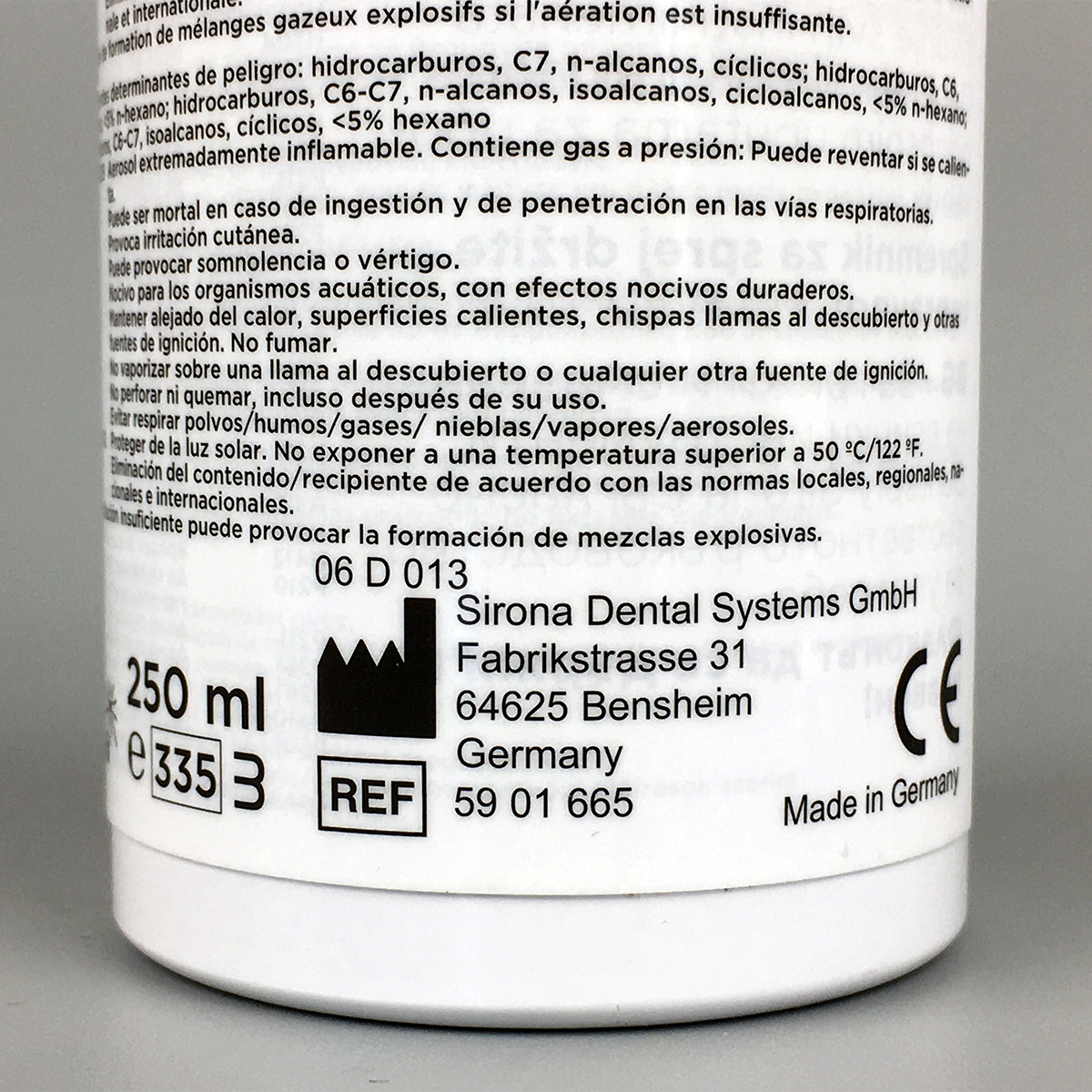 Масло-спрей T1 Spray, Dentsply Sirona, балон, 250 мл, для очистки та змащування наконечників, 1 шт. (T1 Spray, ref. 5901665)