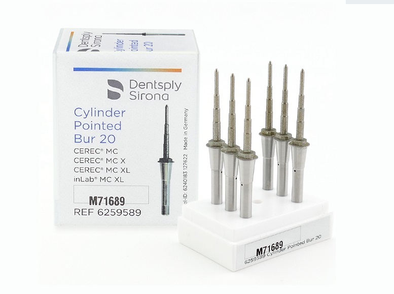 Cylinder Pointed Bur 20, 6шт