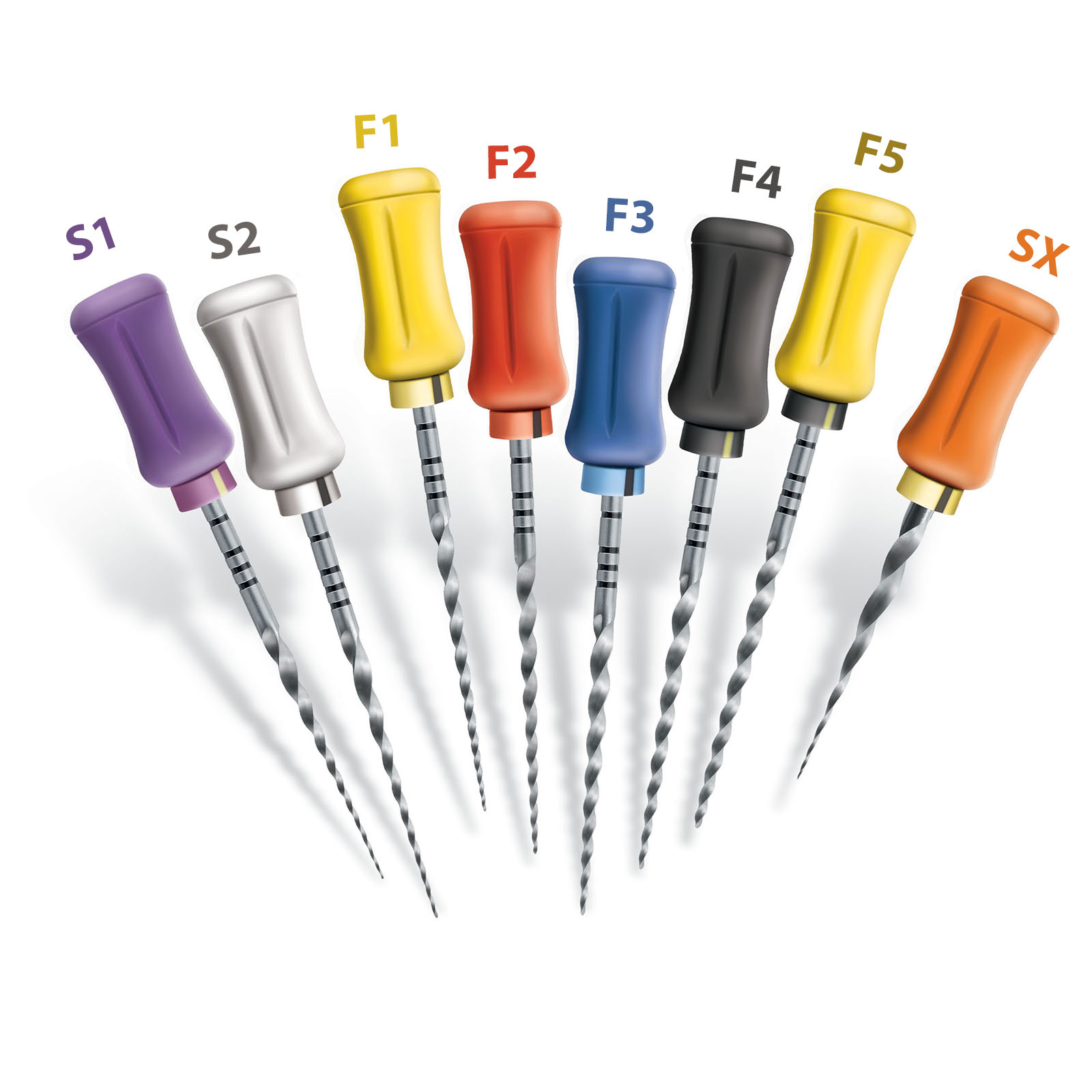 ProTaper РУЧНІ, F2, 25мм, 6 шт, дрильбори нікельтитанові