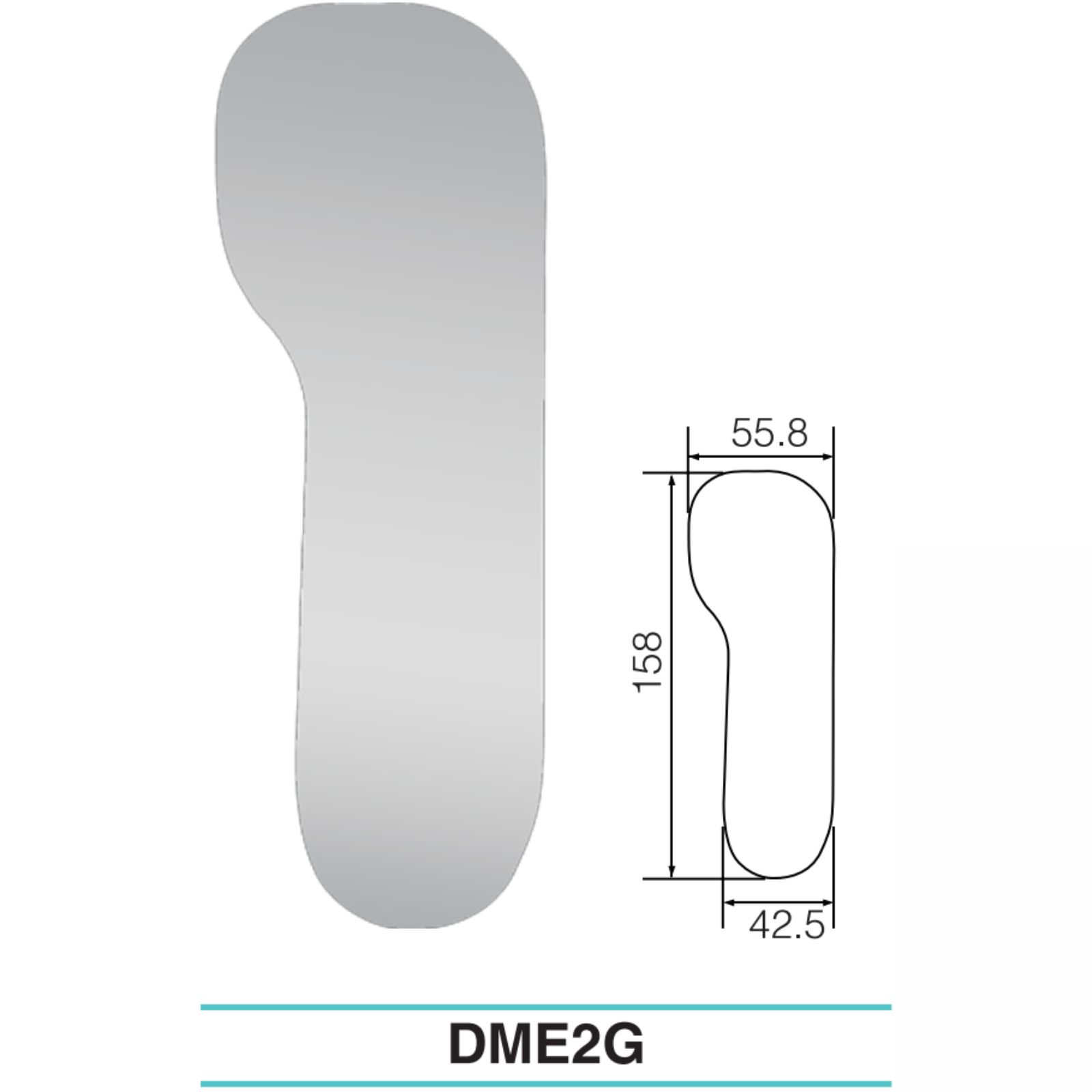 Дзеркало інтраоральне DME2G, скляне, для фотографування. HR- напилення. Для дорослих. Buccal