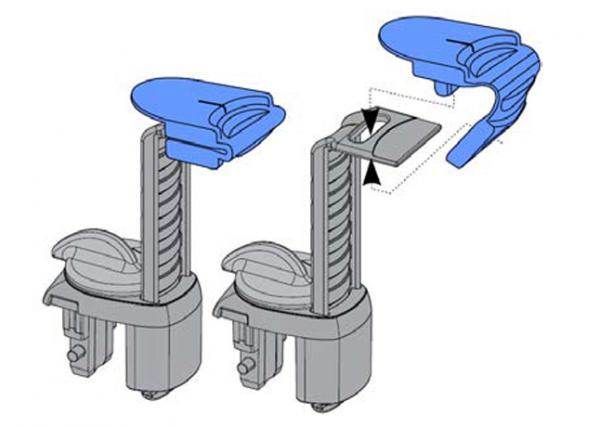 Пластина накусочна, поролонова, синя, для апаратів SIRONA ORTHOPHOS SL 3D / XG 3D / Ceph, ORTHOPHOS XG 3Dready / Ceph, 100 шт/уп.