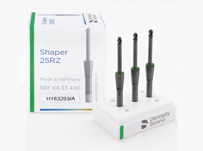 Фреза Shaper 25 RZ, упаковка, 3 шт, для вологої обробки блоків з діоксиду цтрконію та пластмаси