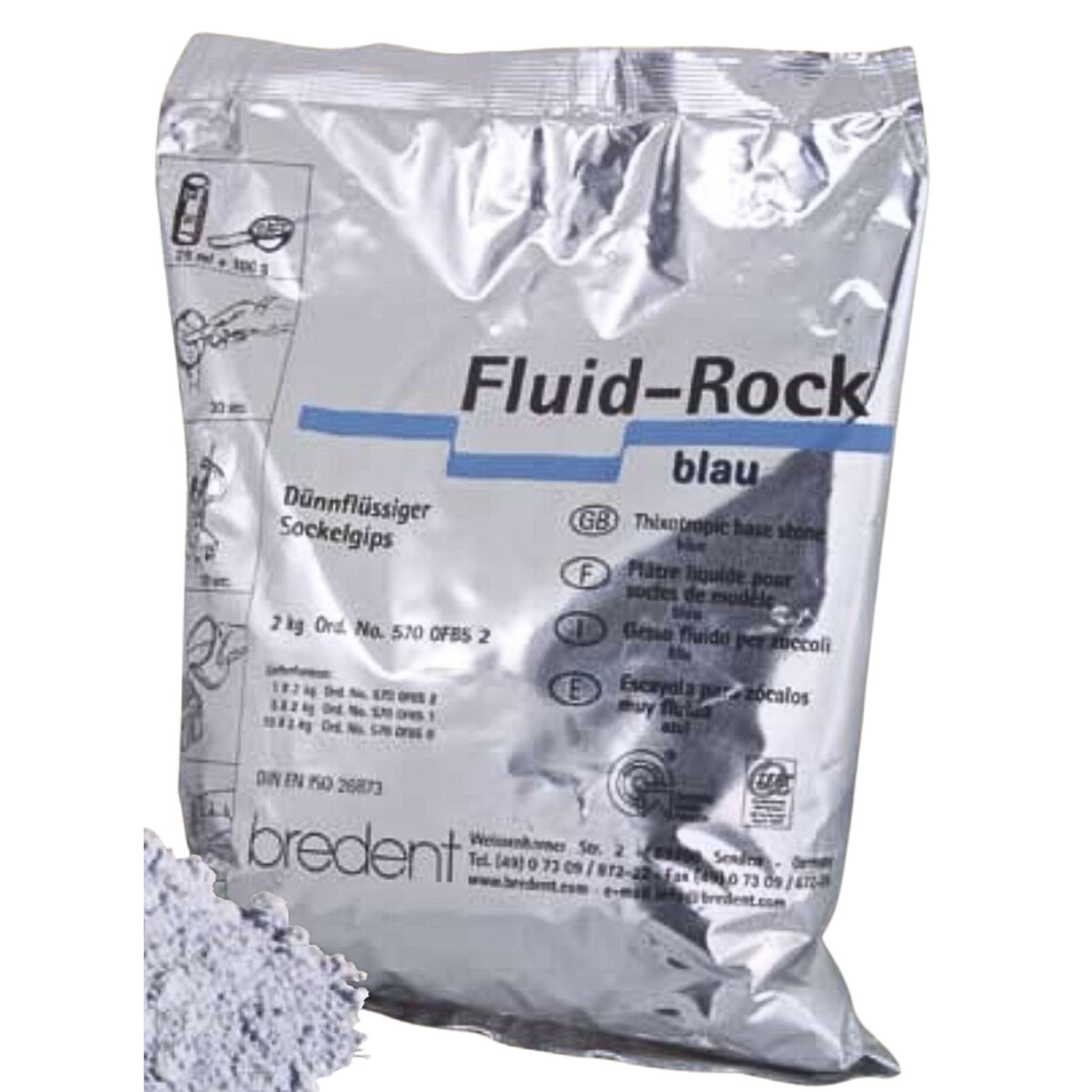 Гіпс Fluid-Rock, гіпс блакитний 10 кг
