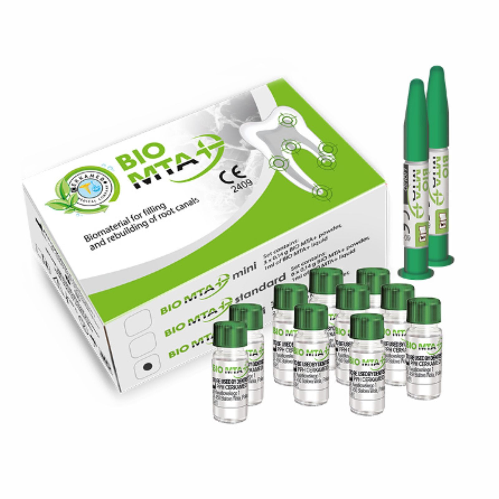 MTA BIO Plus Maxi, (10* 0,14 гр., 2*1 мл. рідини,, відновлювальний ендодонтичний цемент