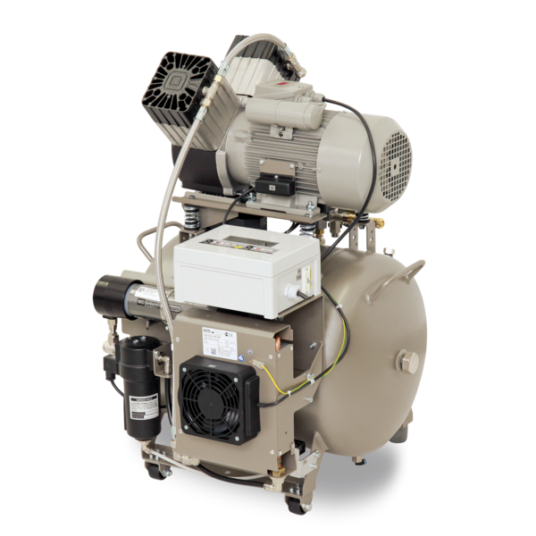 Компресор EKOM DK50 2V/50S/M, ресивер 50 л, з мембранним осушувачем повітря, продуктивність 104 л/хв при тиску 6 бар, на 2 установки, робочий тиск 6-8 бар, живлення 230В/50Гц, в шумопоглинаючій шафі - Фото 3
