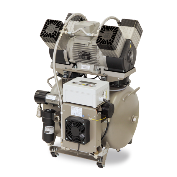Компресор EKOM DK50 4VR/50/M, ресивер 50 л, з мембранним осушувачем повітря, продуктивність 200 л/хв при тиску 6 бар, на 4 установки, робочий тиск 6-8 бар, живлення - трьохфазне підключення 400В/50Гц, без шафи