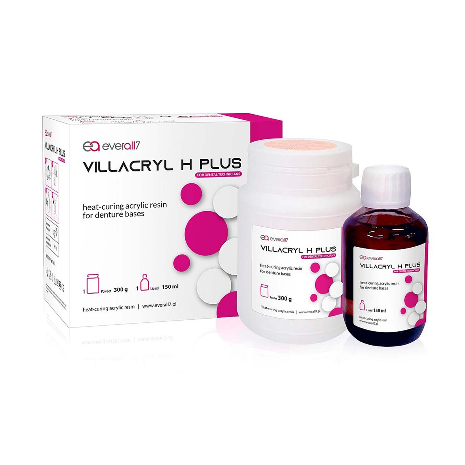 Акрилова пластмаса для базисів протезів VILLACRYL H PLUS V4, 300 г порошок + 150 мл рідина