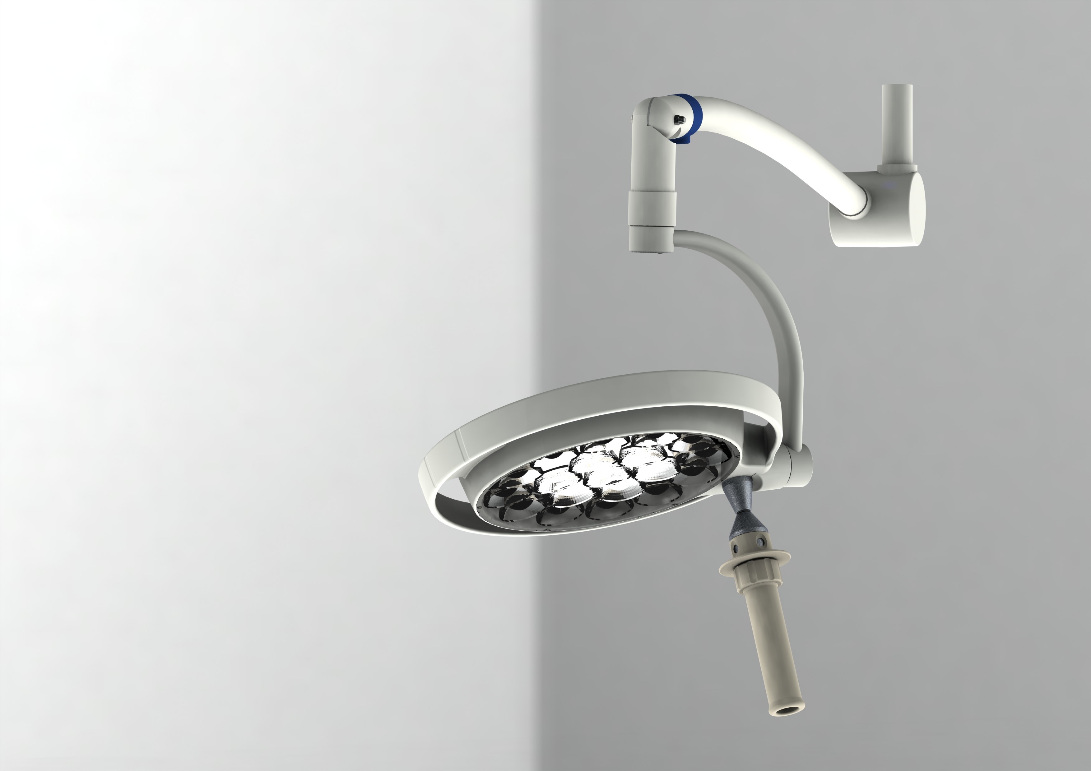 Світильник операційний/ (стоматологічний режим) Mach LED 130 Dental P, інтенсивність освітлення на відстані 0,7м.- 45 000 Lux (за запитом 65 000 Lux), фіксована колірна температура 4 500 К, можливість кріплення на стелю- для приміщень висотою до 3-х метрів