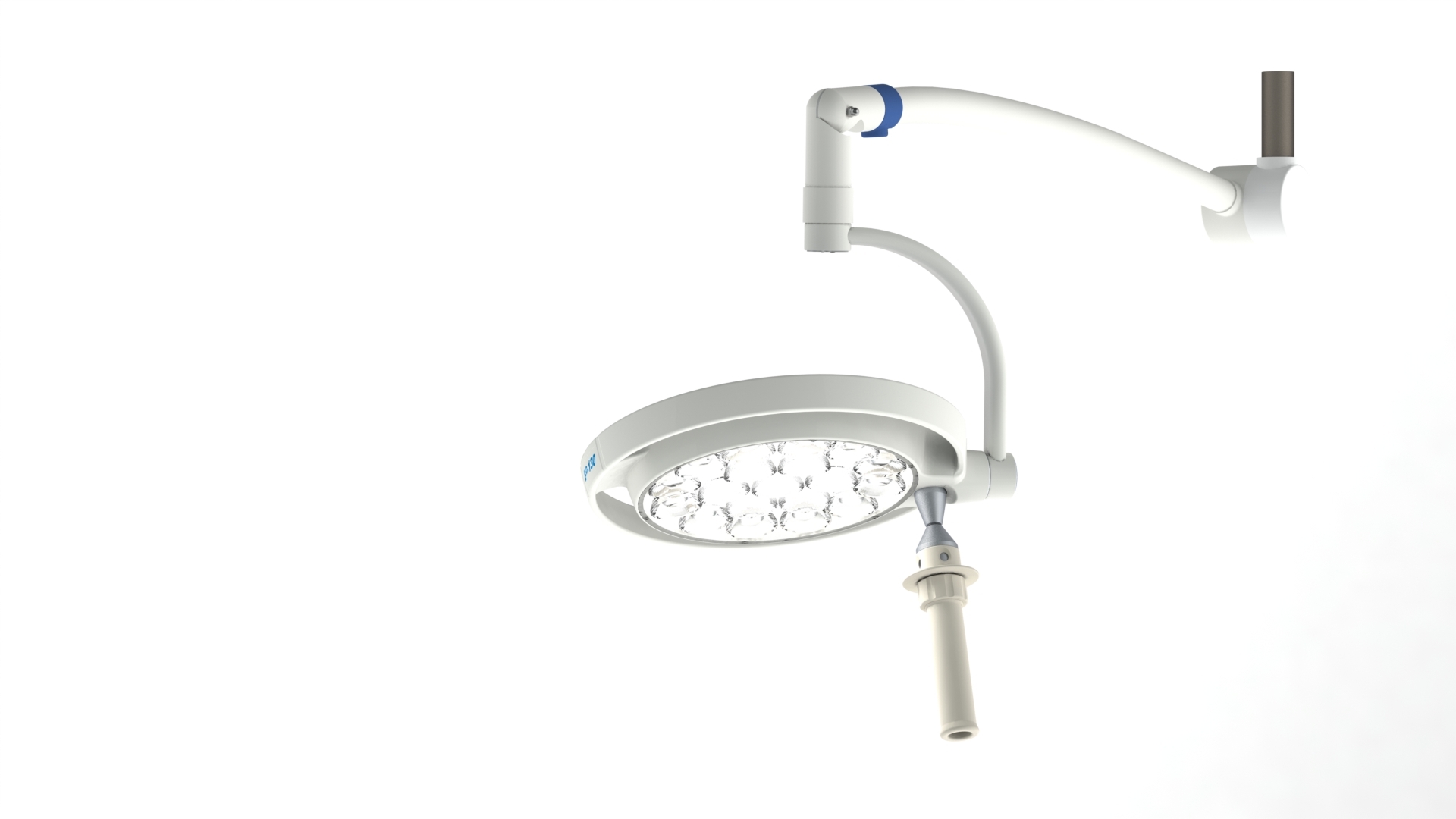 Світильник операційний/ стоматологічний Mach LED 130 Dental P, інтенсивність освітлення 65000/40000 Lux, фіксована колірна температура- 4500 К, можливість вибору  режиму антиполімеризації матеріалу,  кріплення настінне