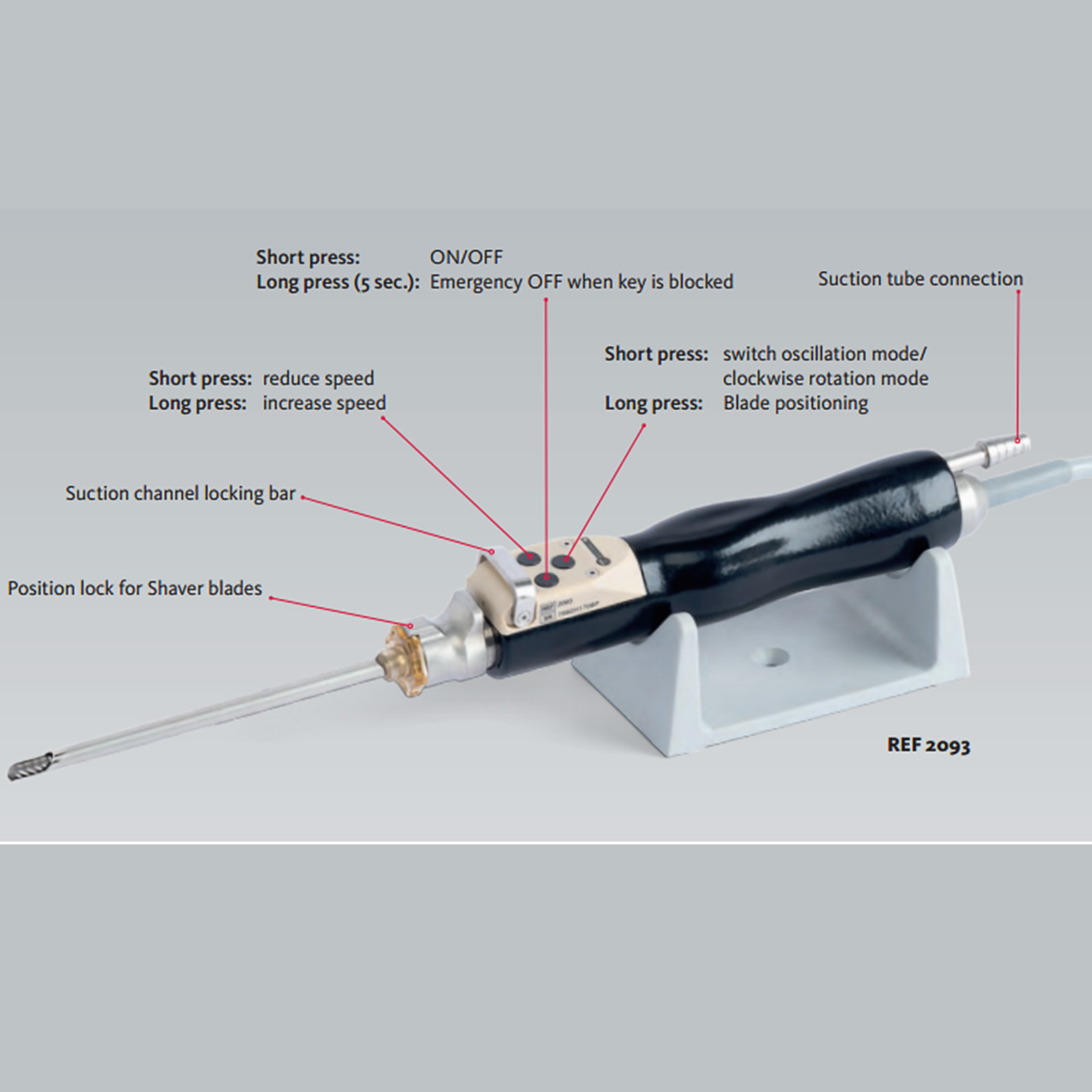 Наконечник для артроскопії Arthro-Shaver, з функцією Шейвера, 3-х функційний