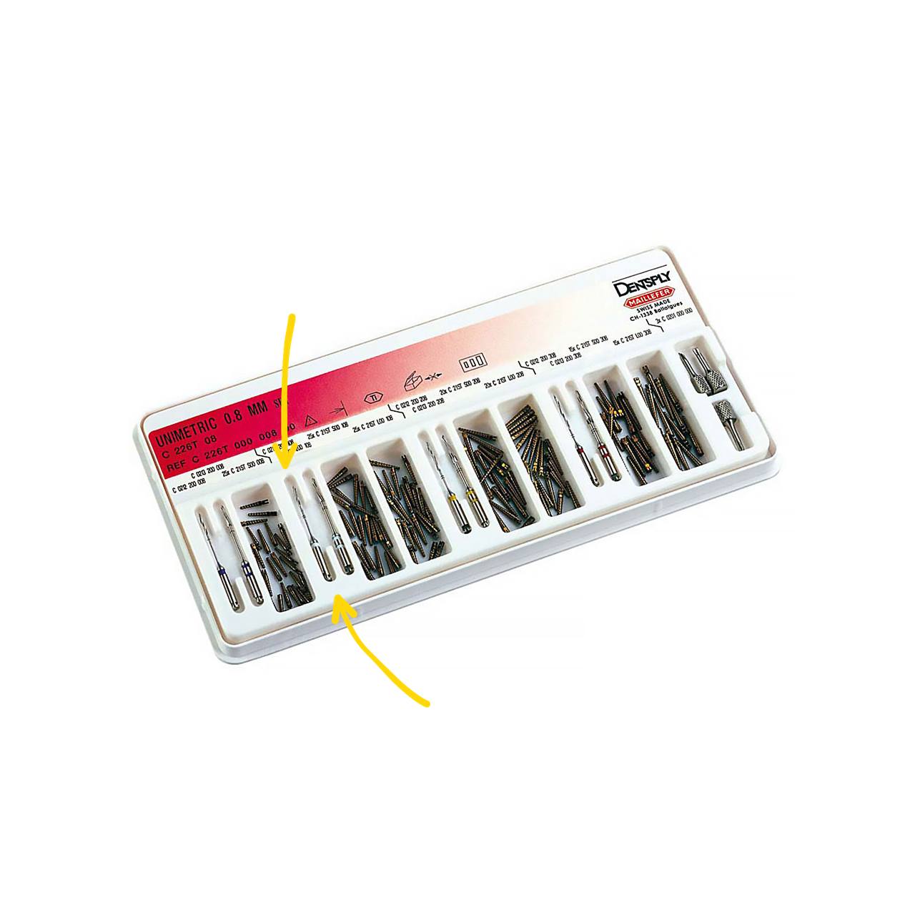 UNIMETRIC 0.8 MM SPECIAL PENETRATION DRILL 108, 6шт. (Dentsply Sirona)
