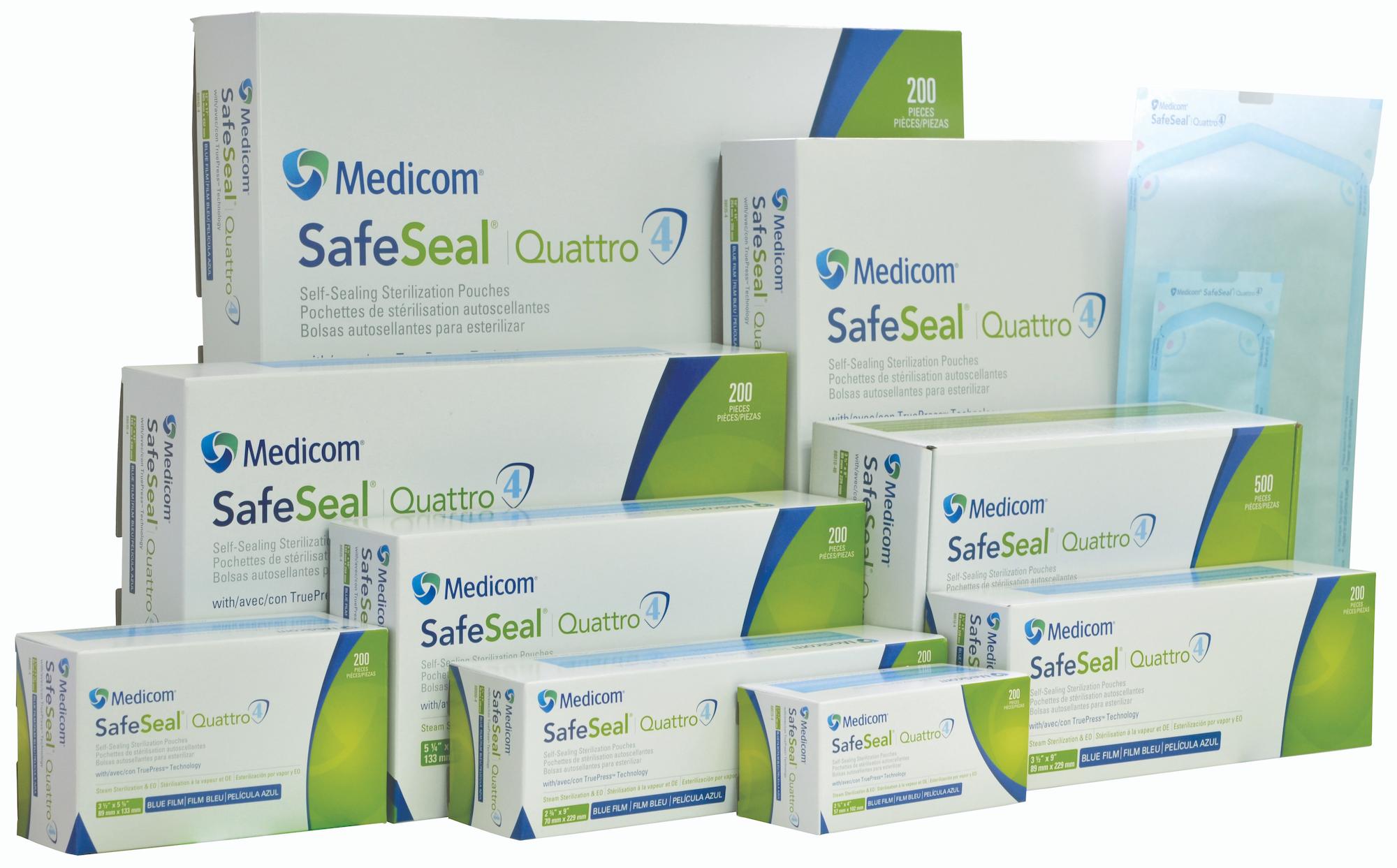 Стерилізаційні пакети SafeSeal Quattro, розмір 305*432 мм, 1 шт. (в упаковці 200 шт.)