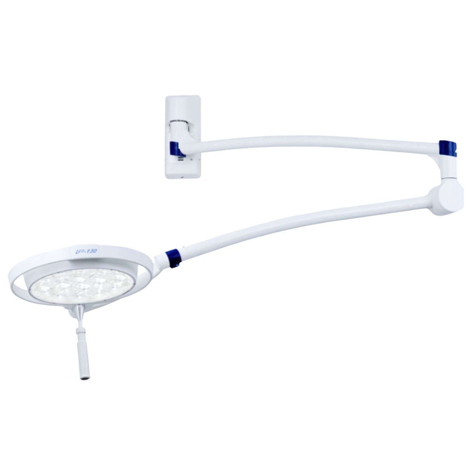 Світильник операційний Mach LED 130F, кріплення на стіну, SWING - wall arm, інтенсивність освітлення на відстані 1,0 м- 70 000 Lux, фіксована колірна температура 4 500 К, регульований фокус, світлова поле 13 - 19 см,