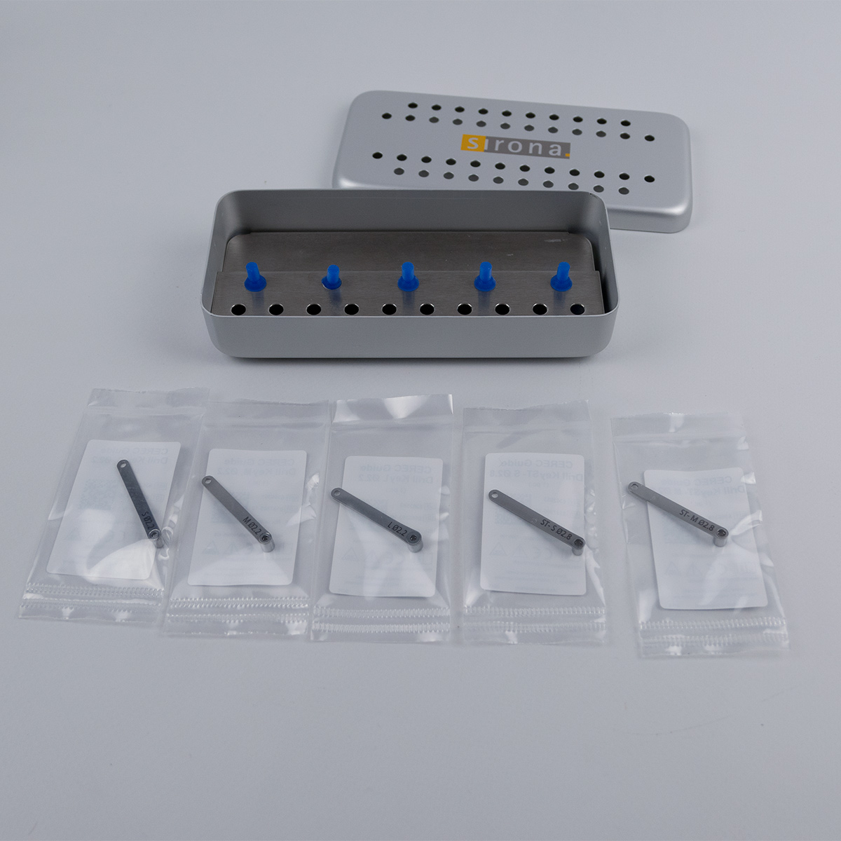 Набір ключів CEREC Guide Drill ST, 6373711,  сумісний із Straumann Guided Kit,  11 ключів у 2 боксах для стерилізації
