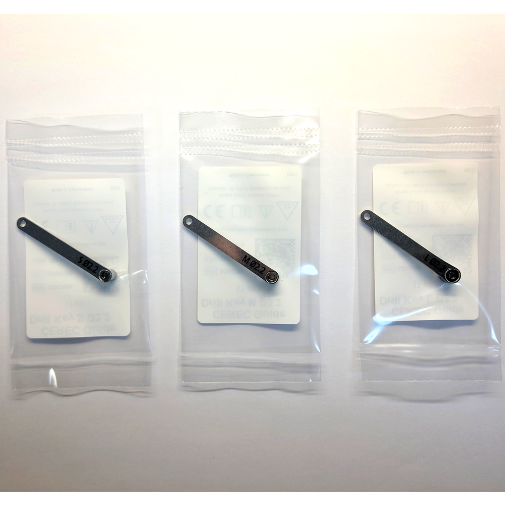 CEREC Guide Pilot Drill Keys 2.2 Straumann. 3 шт., розмір S, M, L, сумісно з 2.2 Guided drills Straumann Kit
