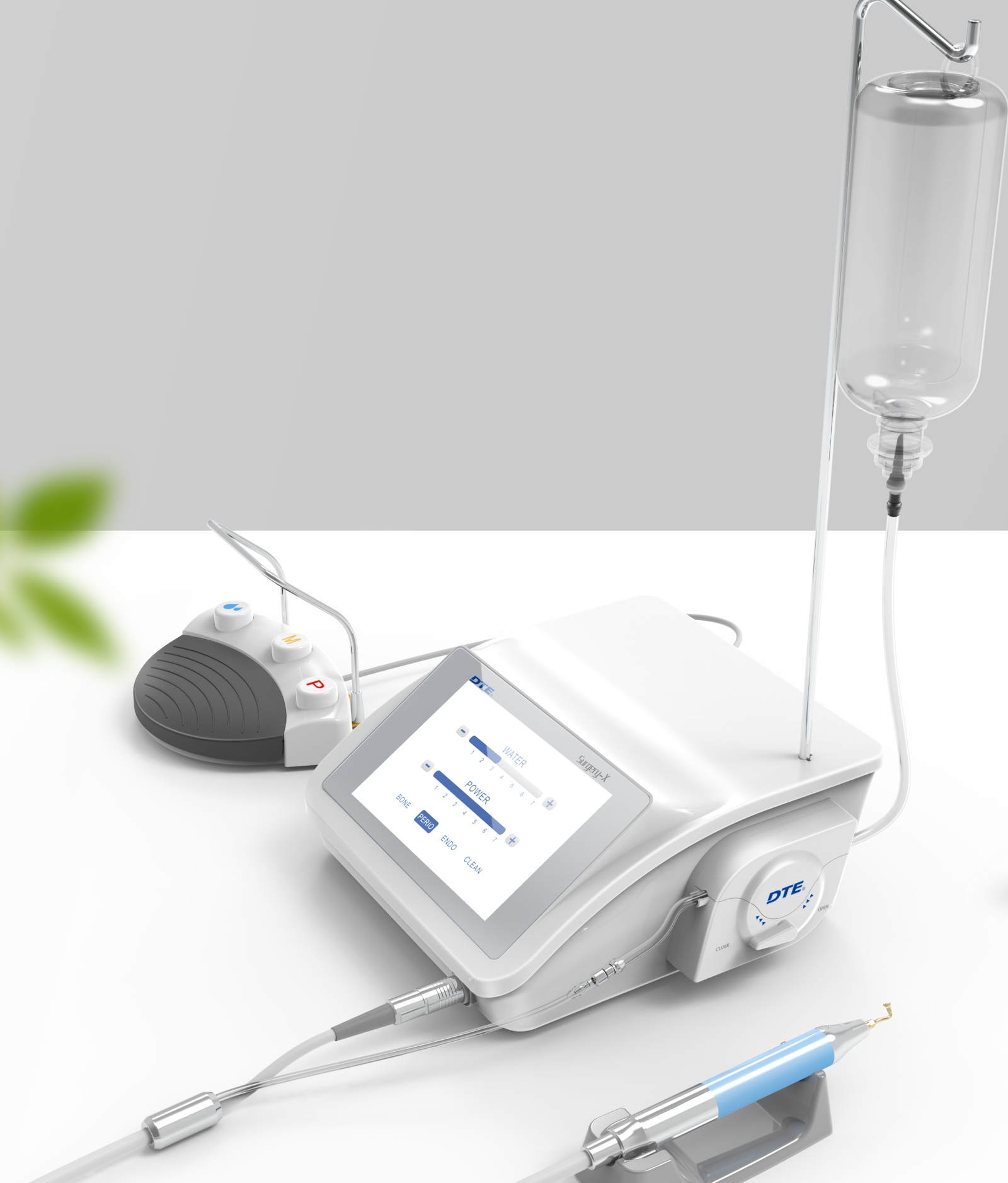 П'єзотом DTE-Woodpecker SURGERY-X: Апарат для п'єзохірургії з 2 LED-наконечниками та 14 насадками (стандарт насадок Mectron)
