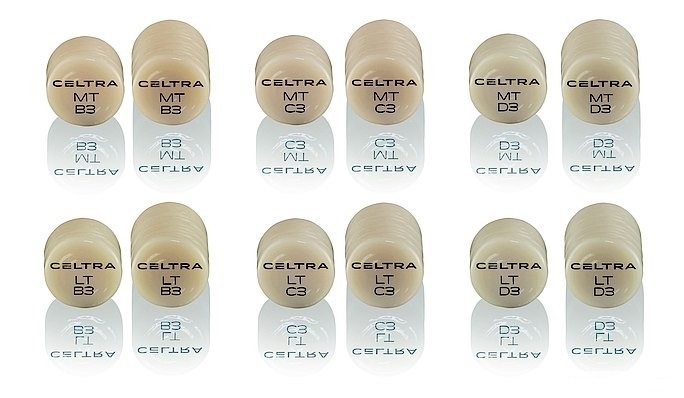 Блок з силікат літію і посиленим вмістом  оксиду цирконію CELTRA Press LT - B3, (5x3г)