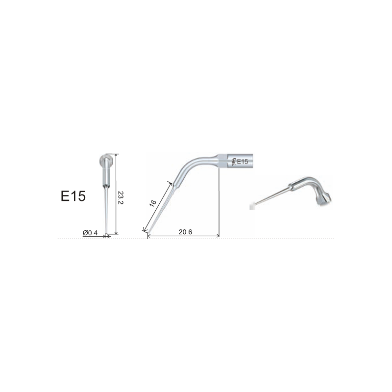 Насадка DTE ED15, ендодонтична, 16 мм , різьба Satelec DTE