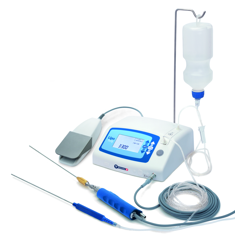 LipoSurg Cart - Сучасний комплект обладнання для Ліпосакції.
Поєднання Вібраційної Ліпосакції PAL - (Power Assisted Liposuction) з Туменісцентною Ліпосакцією (вологою).